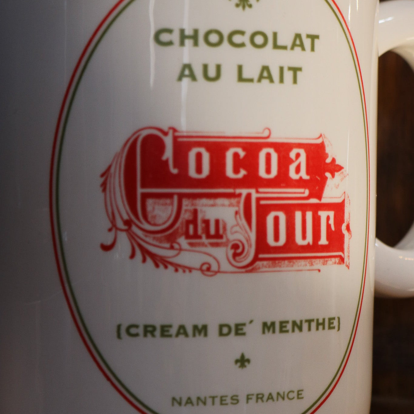 Chocolate Au Lait Crème De Menthe Coco Mug Cookie Jar from Nantes, France