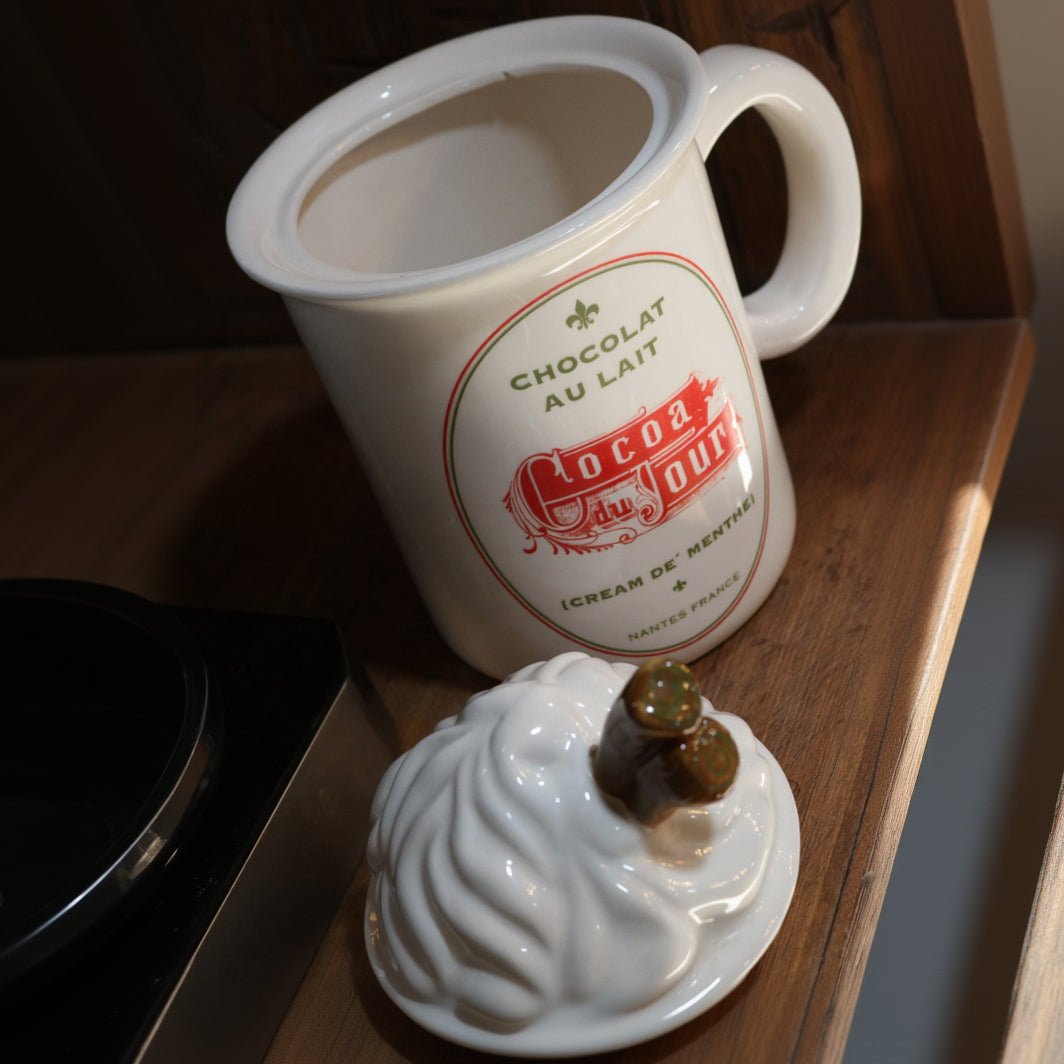 Chocolate Au Lait Crème De Menthe Coco Mug Cookie Jar from Nantes, France