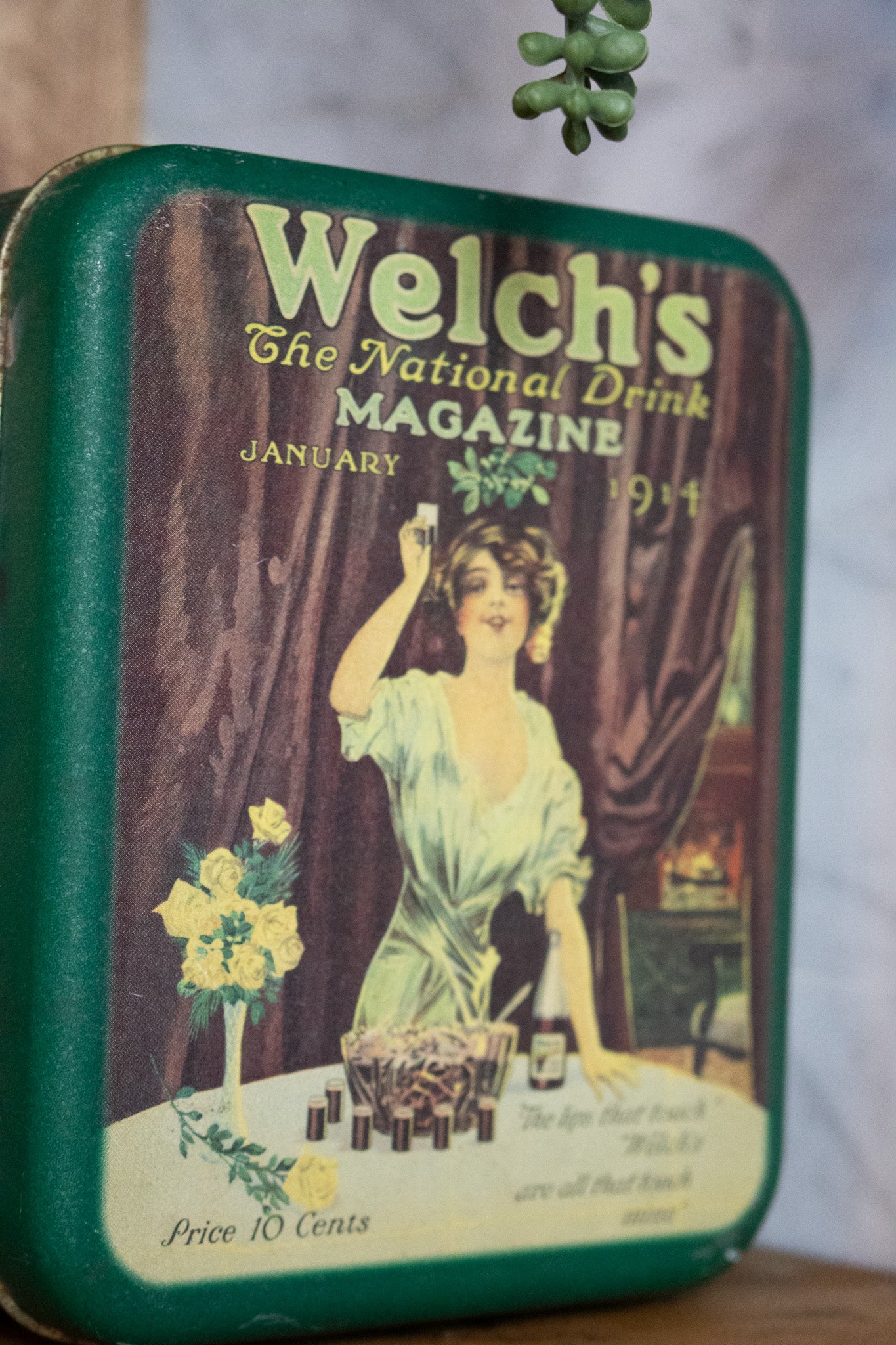 Welch's Antique National Drink Magazine Tin