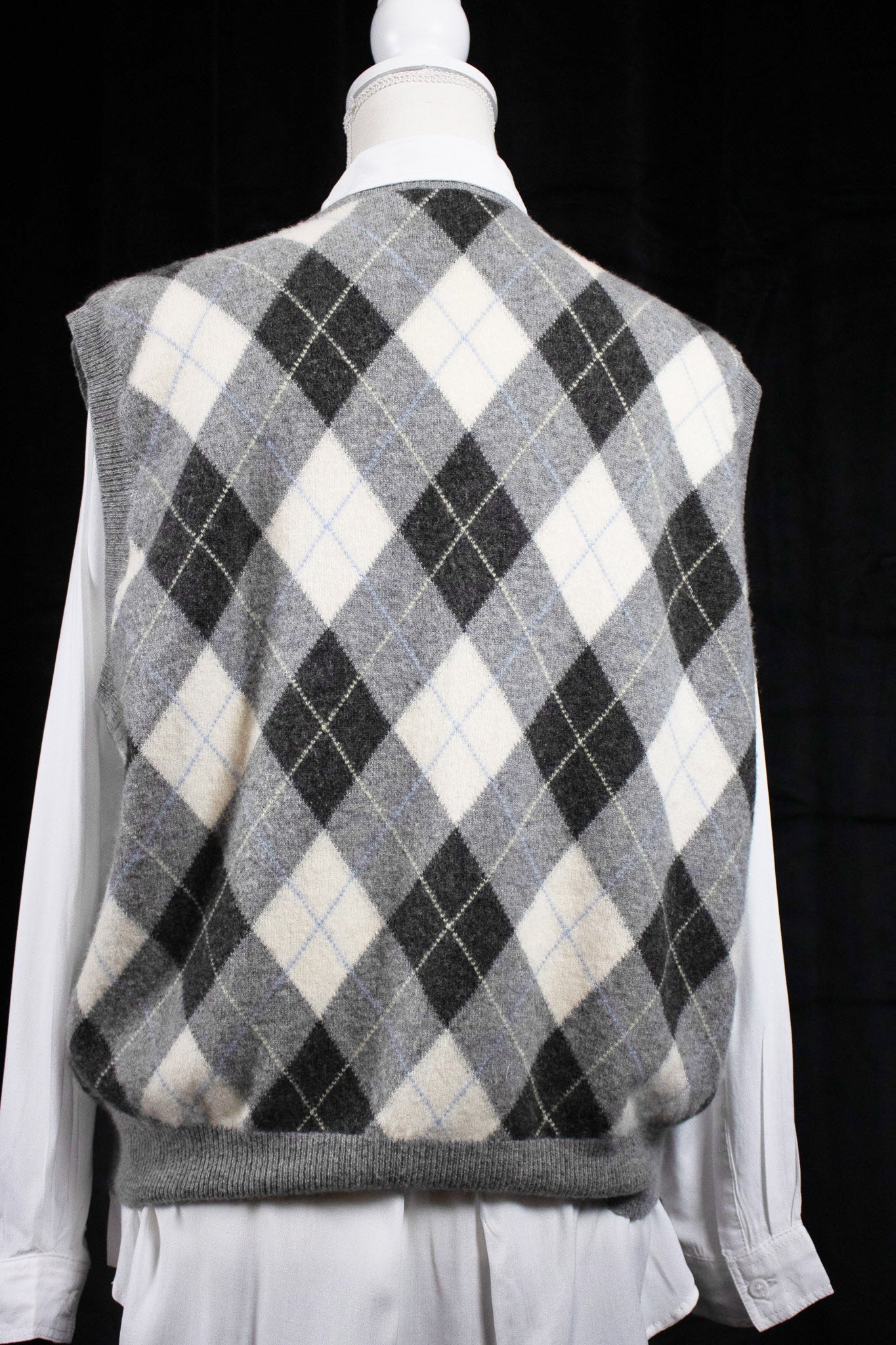 Polo Ralph Lauren Greys Hall 2 Argyle/Diamond Cashmere Vest Grey L