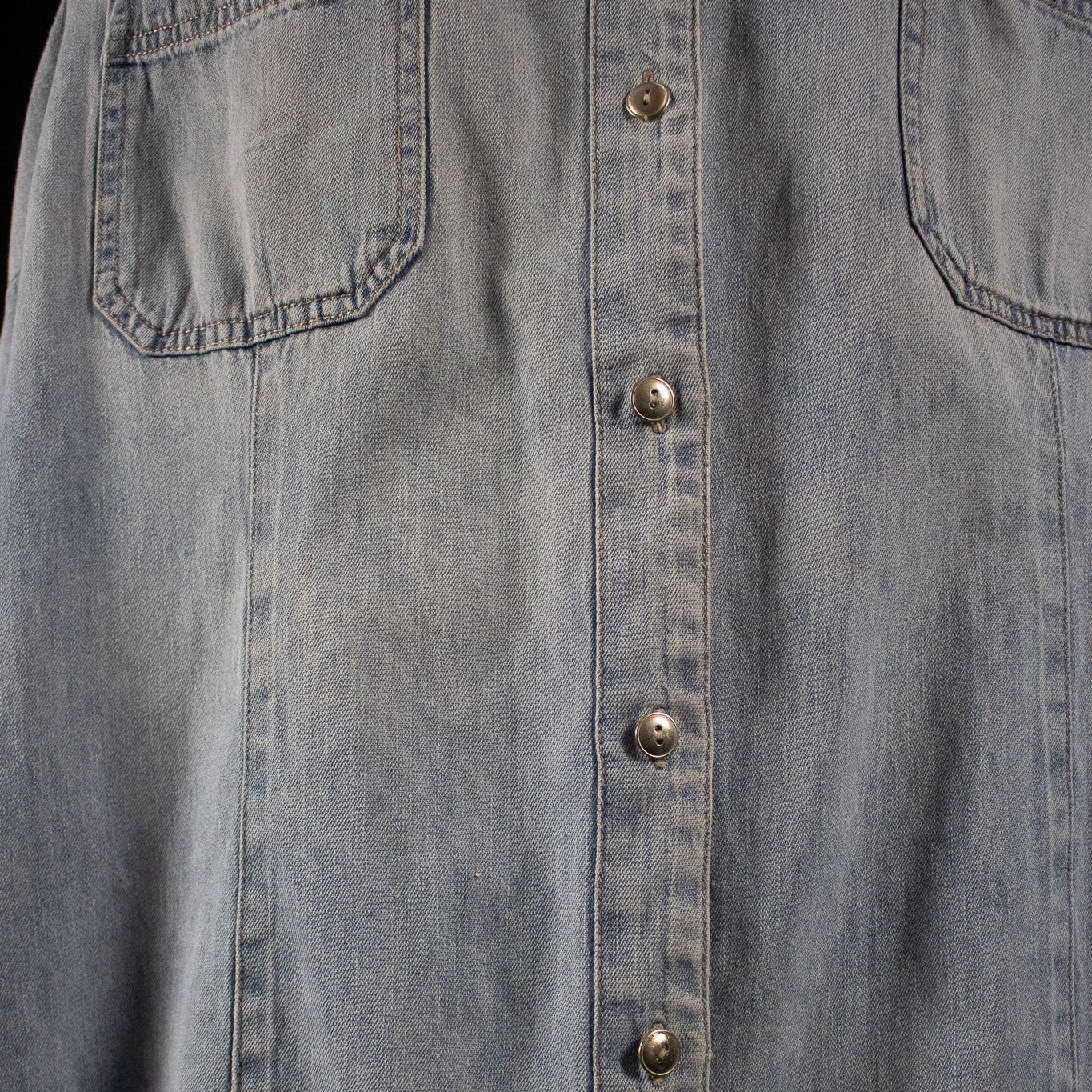 Venezia Jeans Denim Button up Vest altered with Pendleton Beaver State Fabric Size M