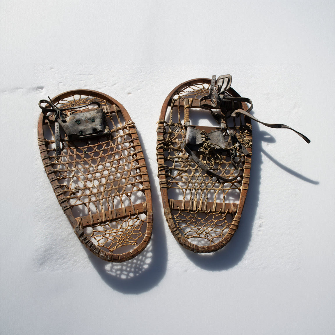 Antique Wooded Snow Shoes by C.A. Lund Hasting, Minnesota