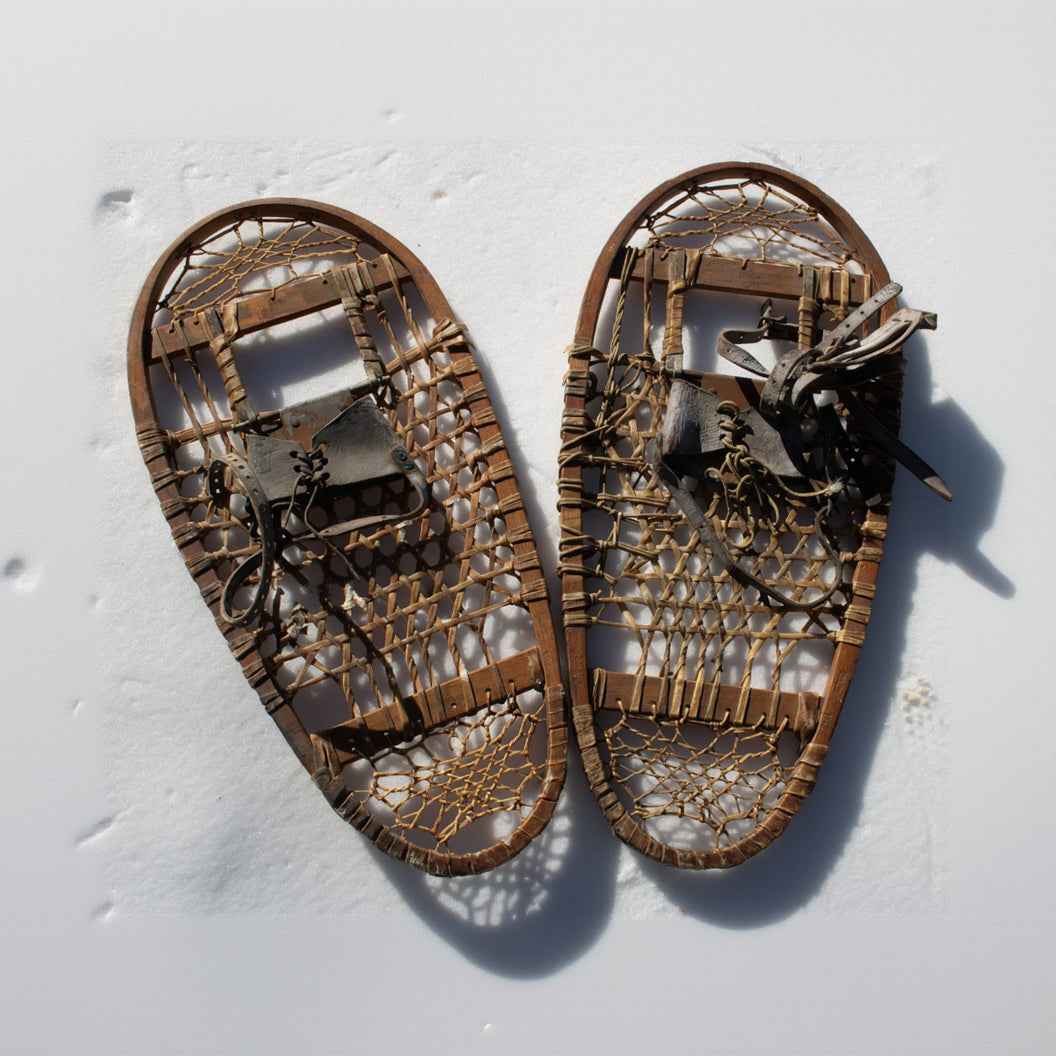 Antique Wooded Snow Shoes by C.A. Lund Hasting, Minnesota
