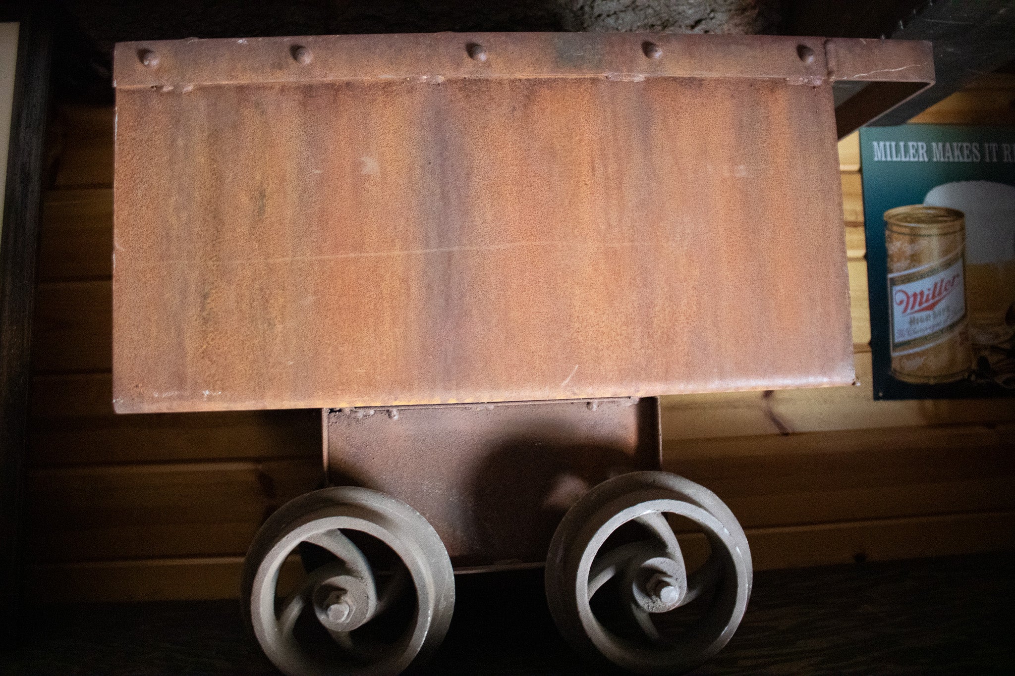Steel Coal Cart Antique