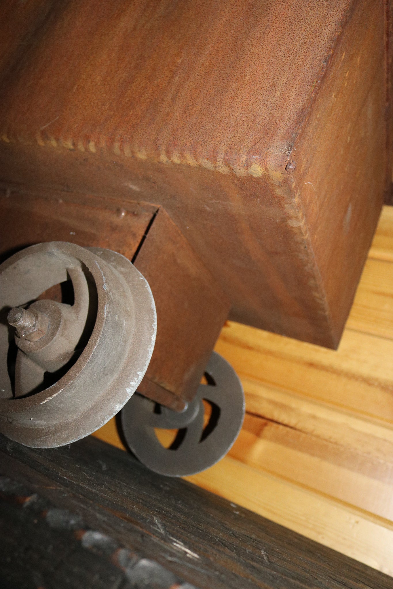 Steel Coal Cart Antique