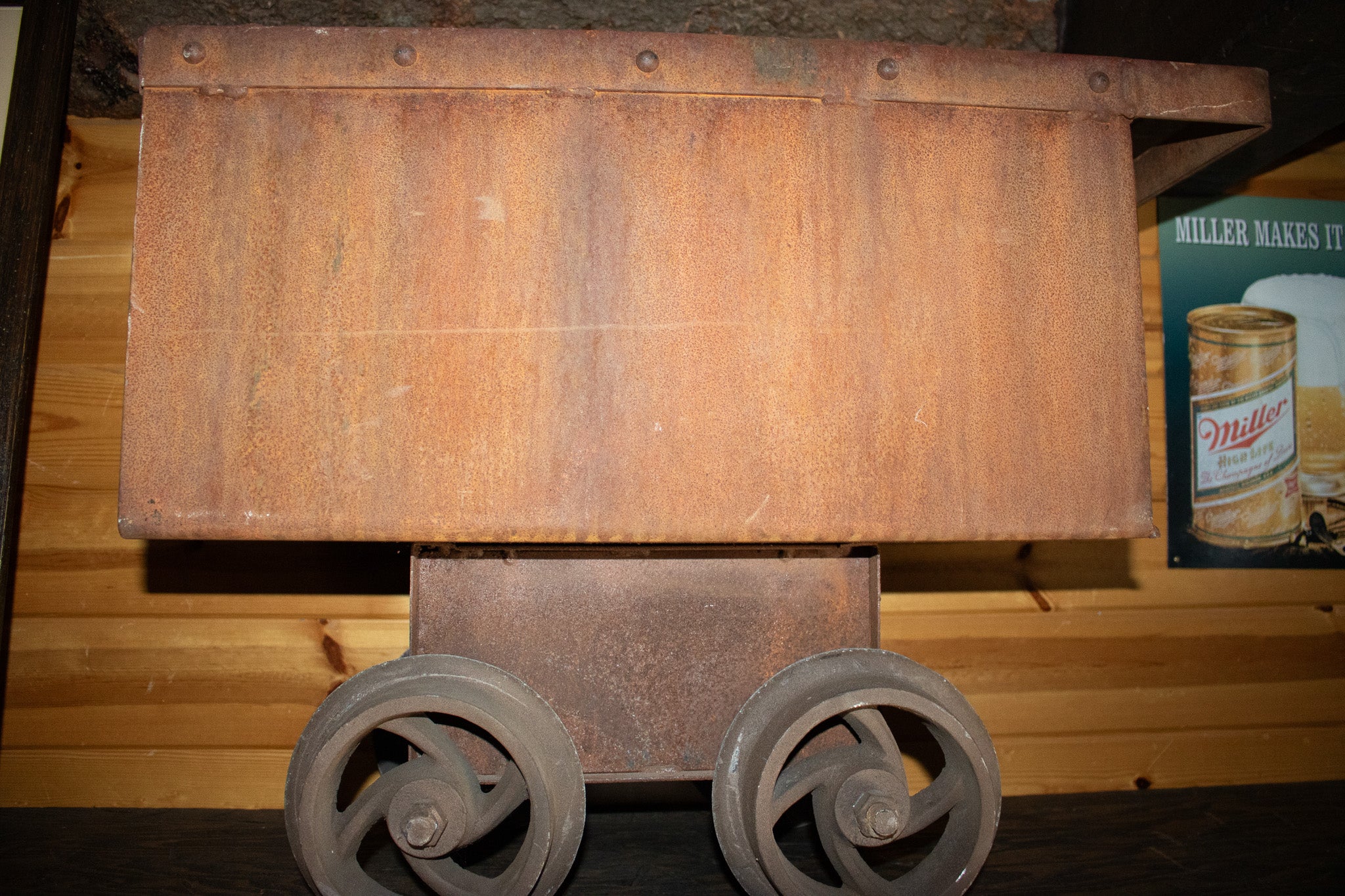 Steel Coal Cart Antique