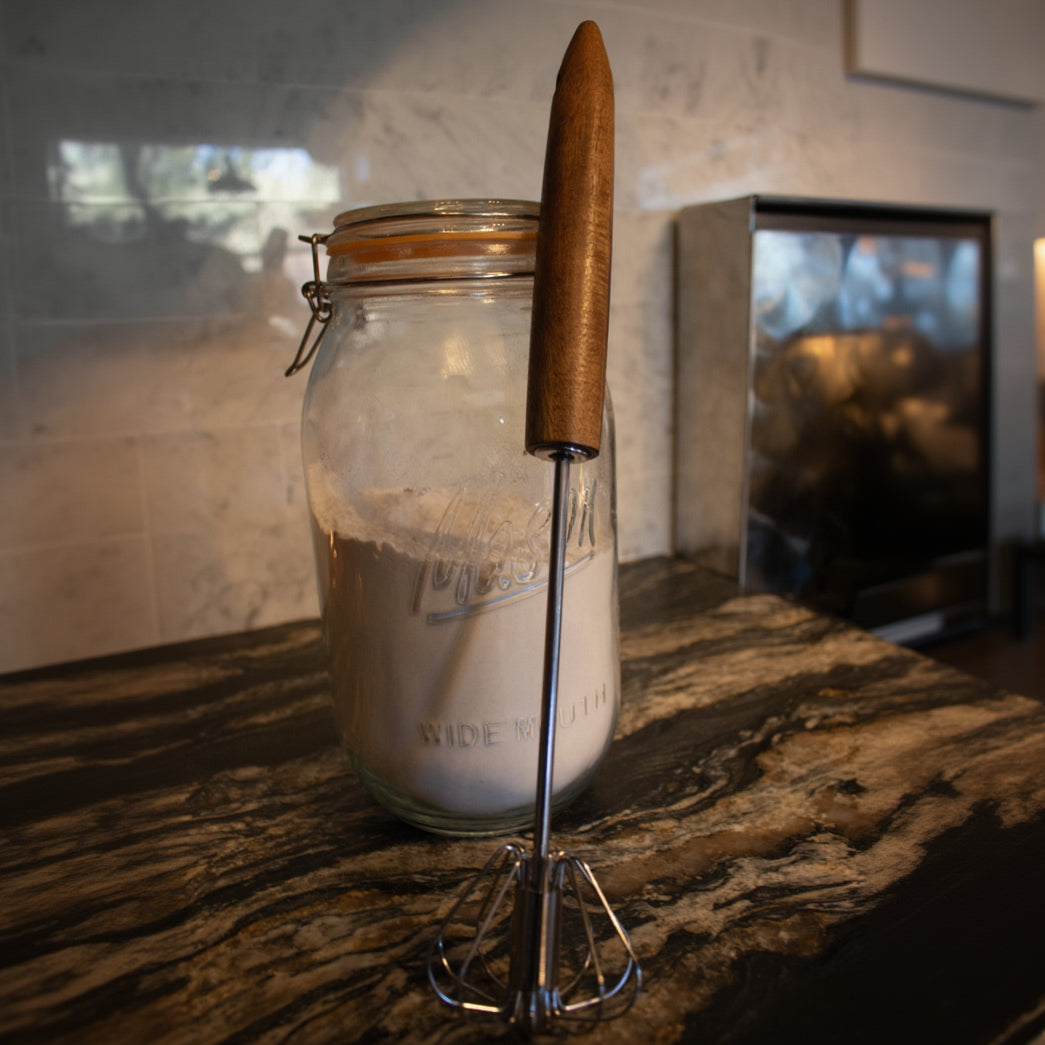 Urban Cupboard Rotary Whisk with Acacia Wood Handle