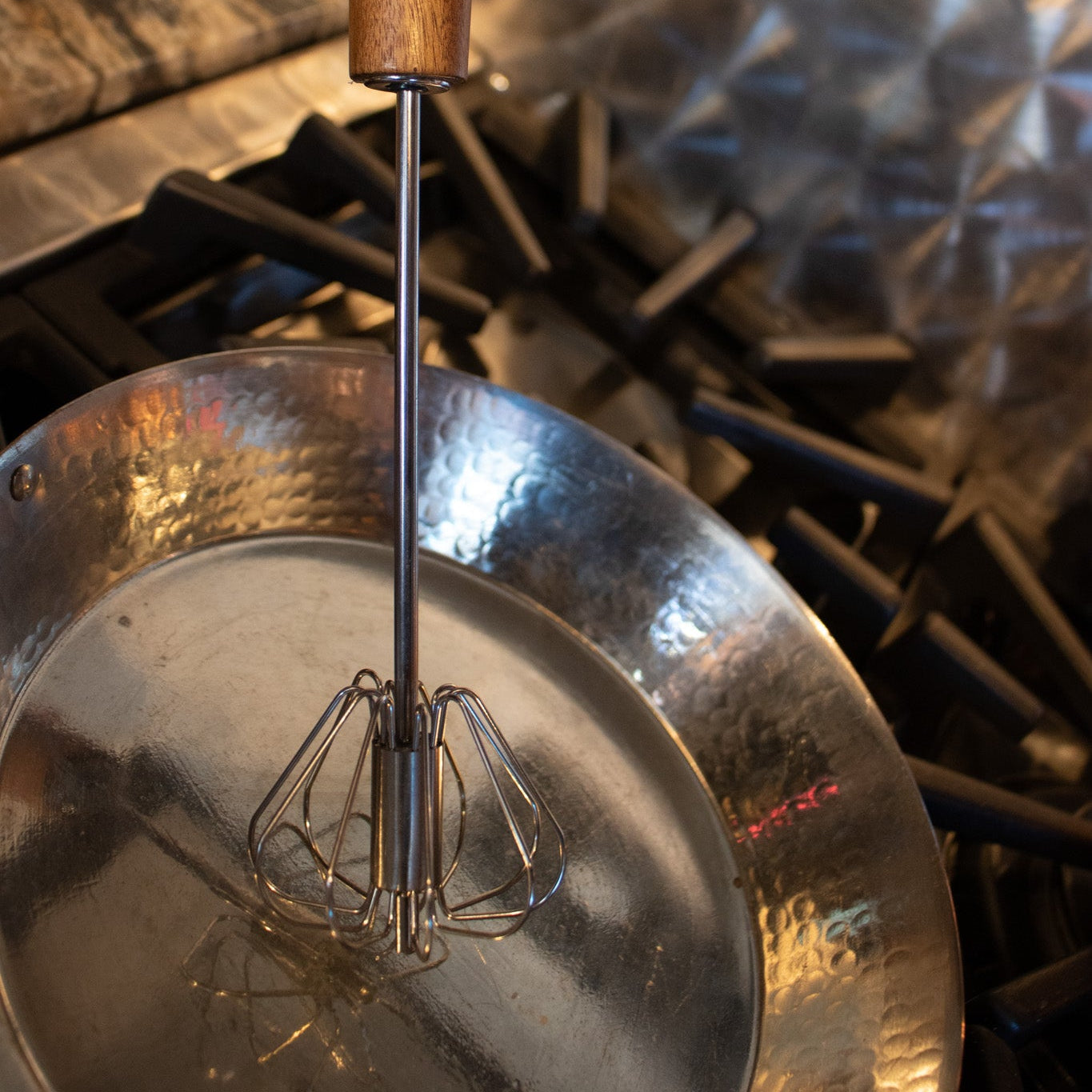 Urban Cupboard Rotary Whisk with Acacia Wood Handle