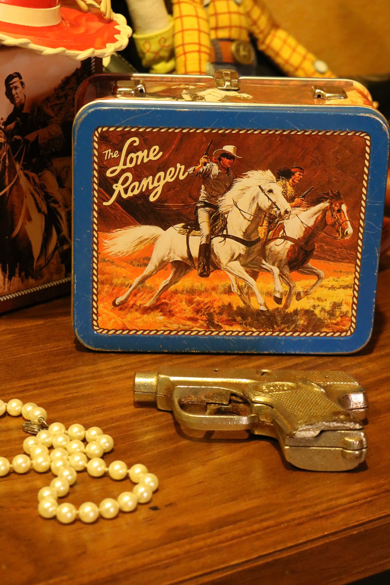 Lone Ranger Blue Tin Retro Lunch Box