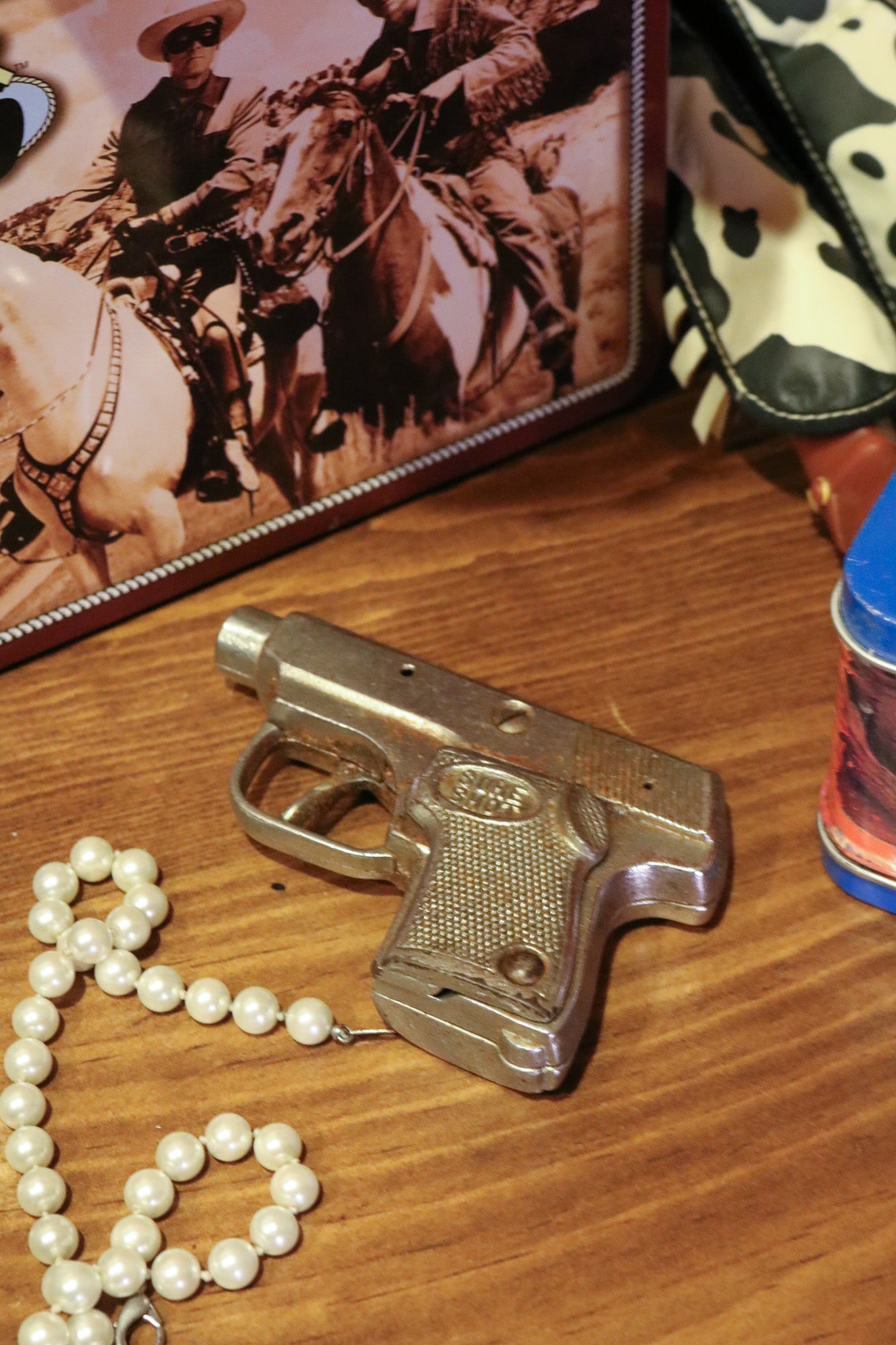 1940's Hubley Die Cast "Sure Shot" Kids Toy Cap Gun, Vintage Pistol
