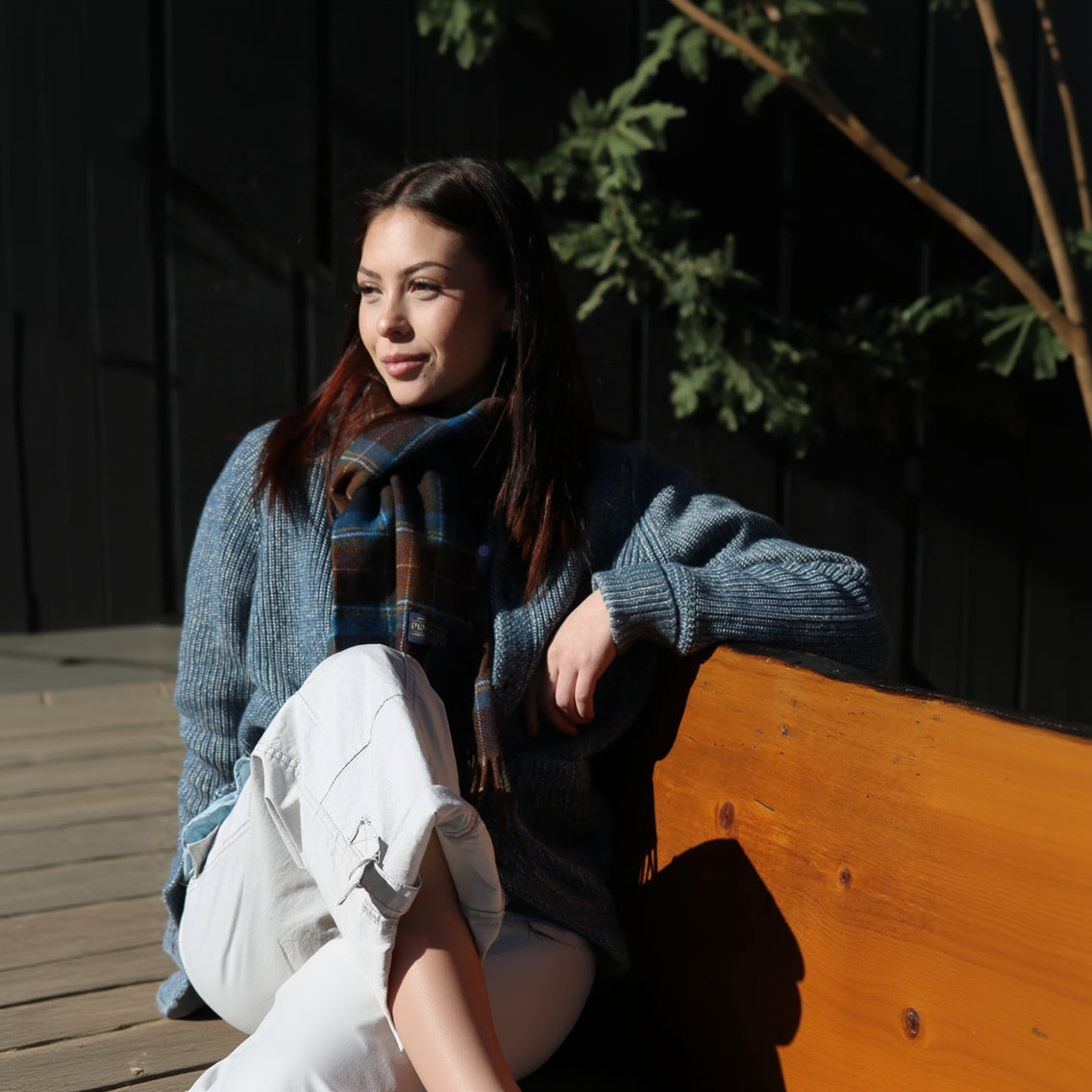 Pendleton Blue Knit Button Up Cardigan Sweater