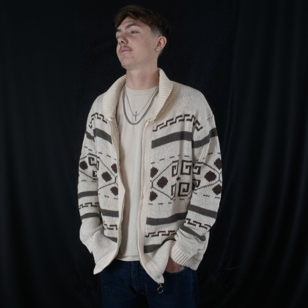 Sinransinya Knitted Cardigan Casual Zip-Up Sweater Harajuku