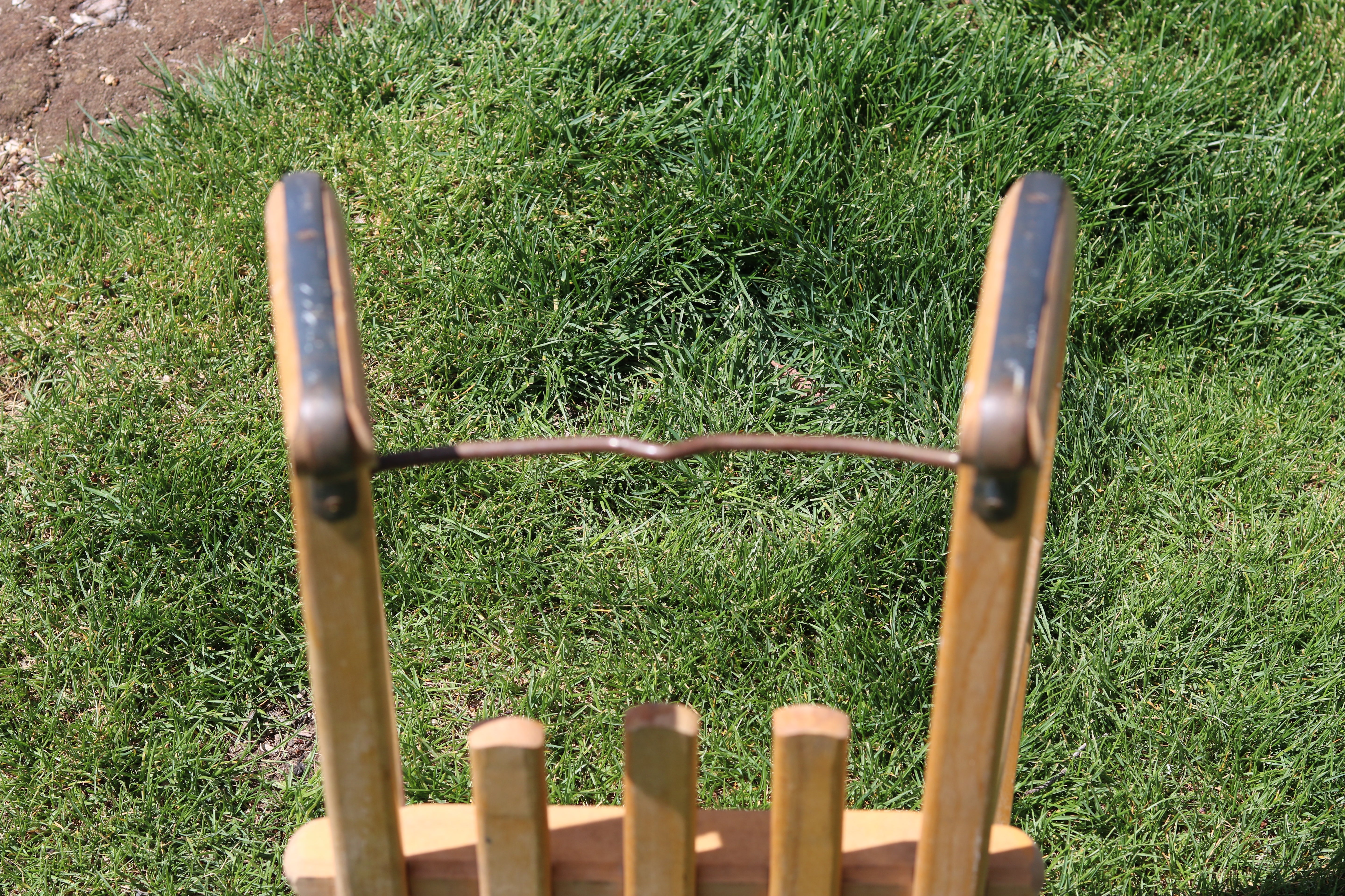 Vintage Erb Rodel Davos Wood Sled Iron Runners