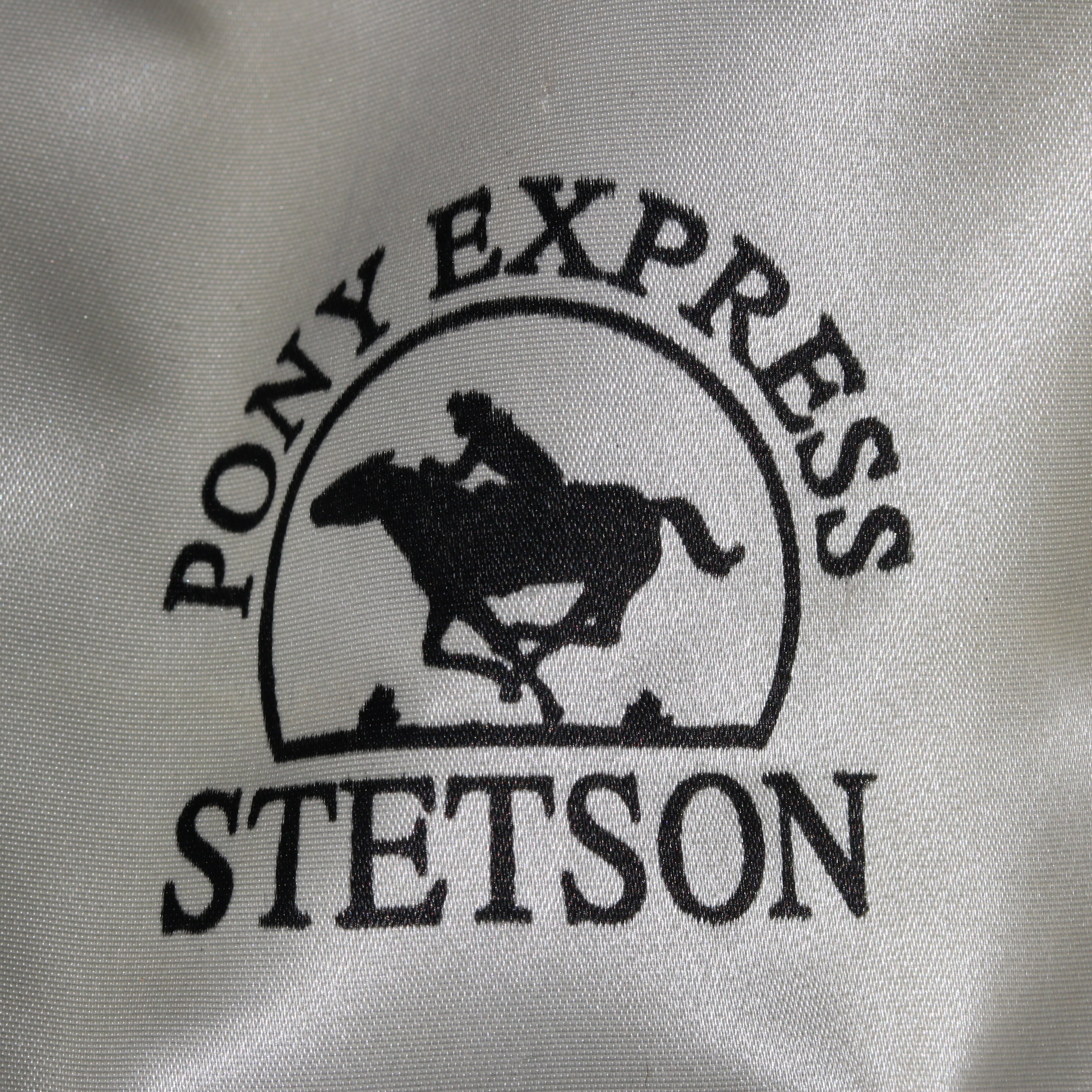 Stetson Pony Express Cowboy Hat – Brown Felt – Size 7 1/4 – Custom “Last Warrior” Bandana Hatband