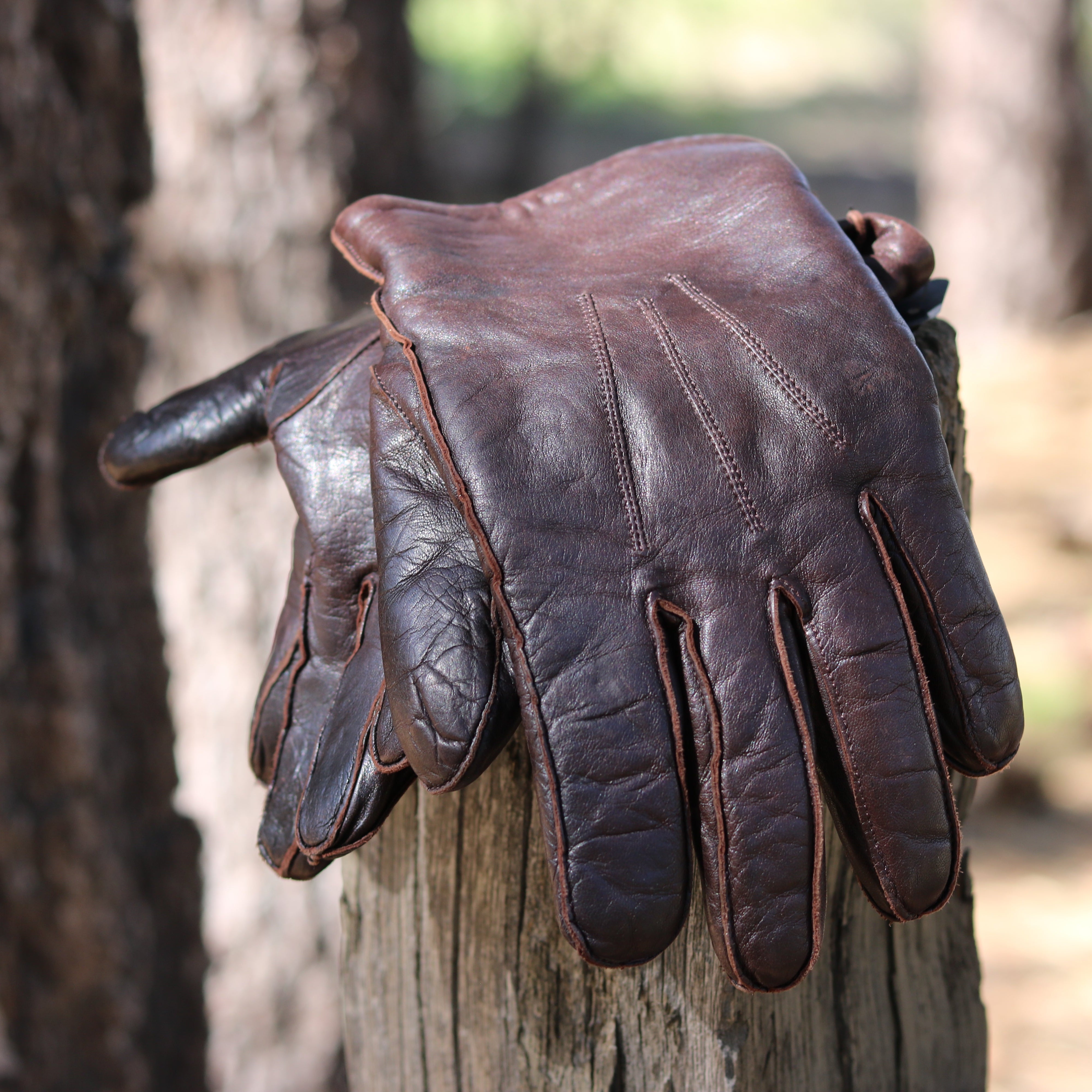 Vintage Brown Leather Goves "Coach" Made in Hungary