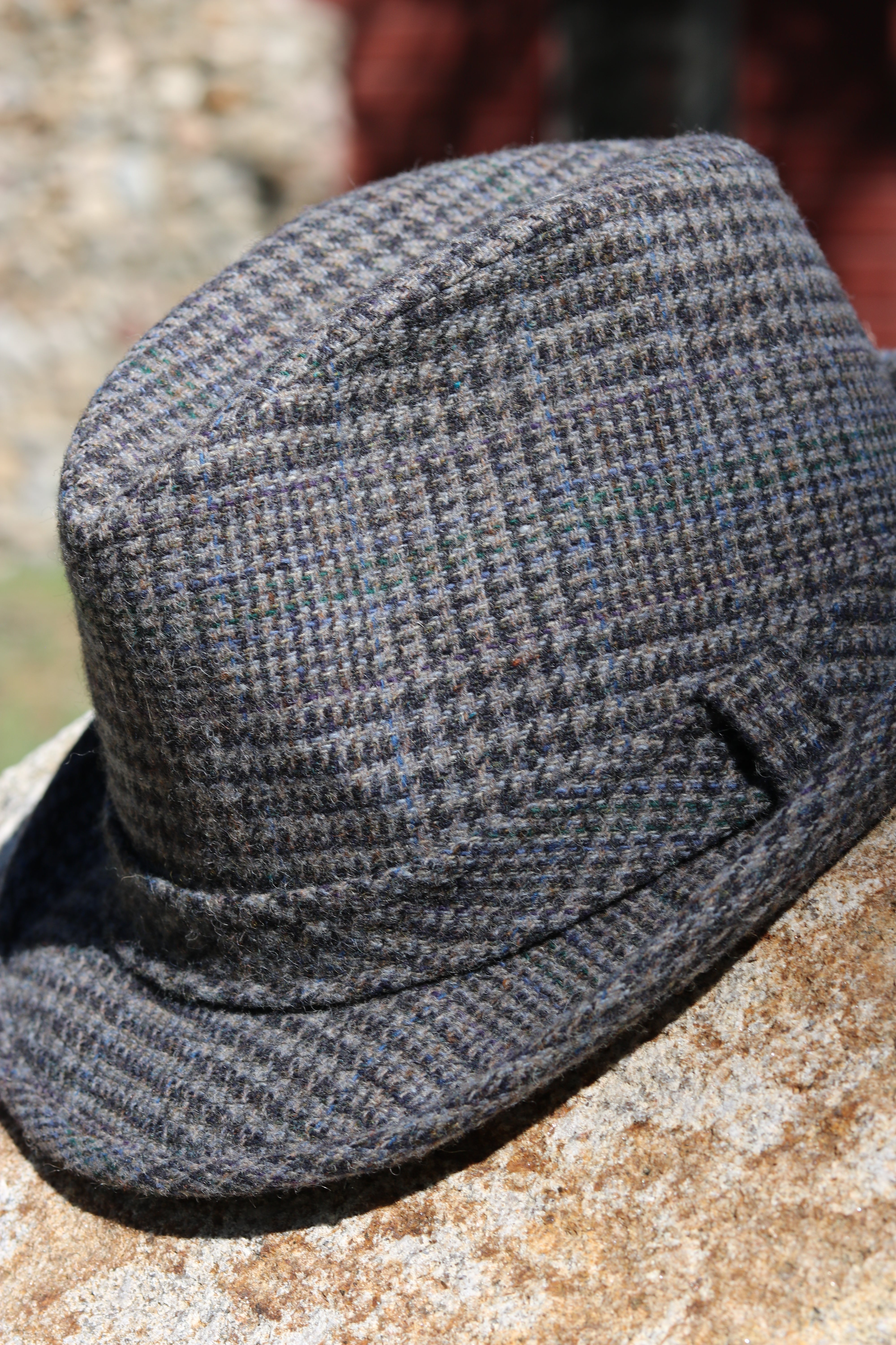 Pendleton Grey Plaid Virgin Wool Fedora Size 7 1/4