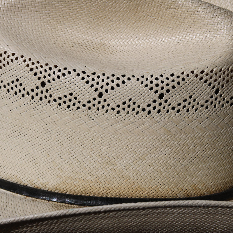 Vintage Resistol White Straw Cowboy Hat Size 7 1/2