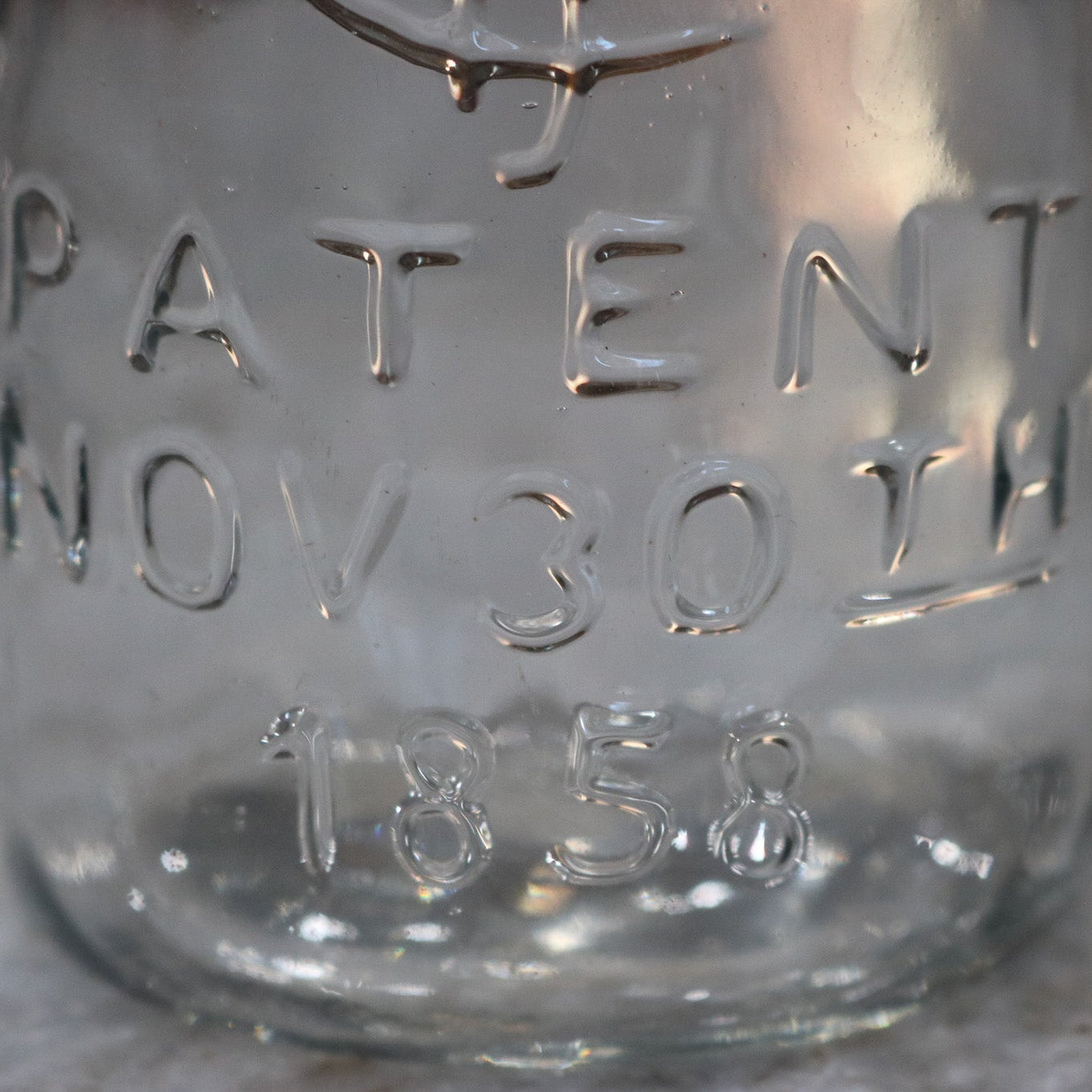 Vintage Reproduction Audrey's Glass Mason Butter Churn Jar