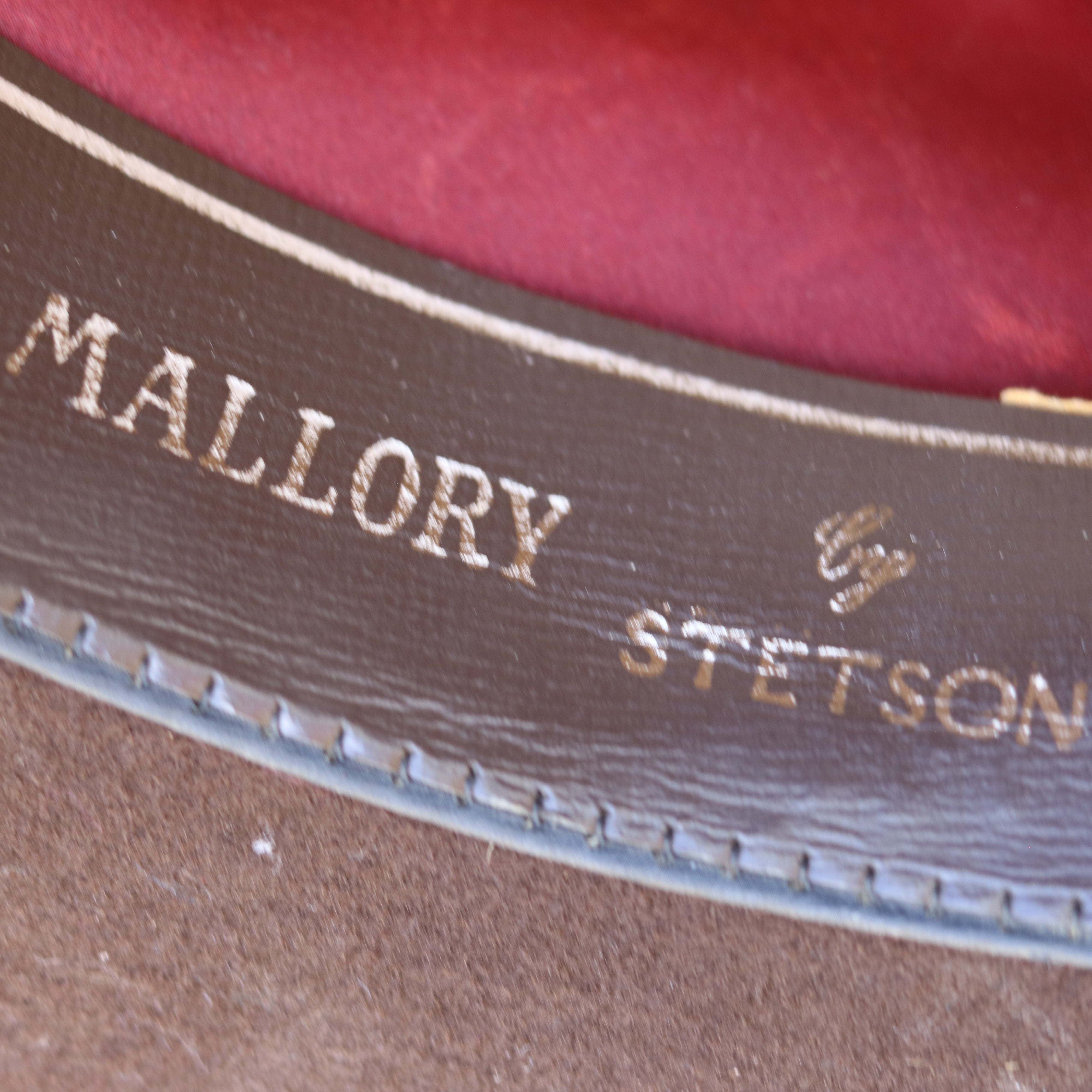 Vintage Mallory by Stetson Cowboy Hat – Tobacco Brown Wool – Size 6 3/4 – Western Hat