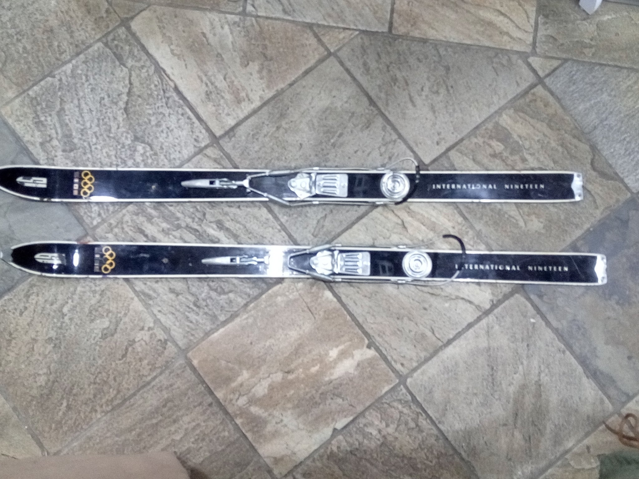 Vintage International Nineteen Olympic Insignia Mini Skis