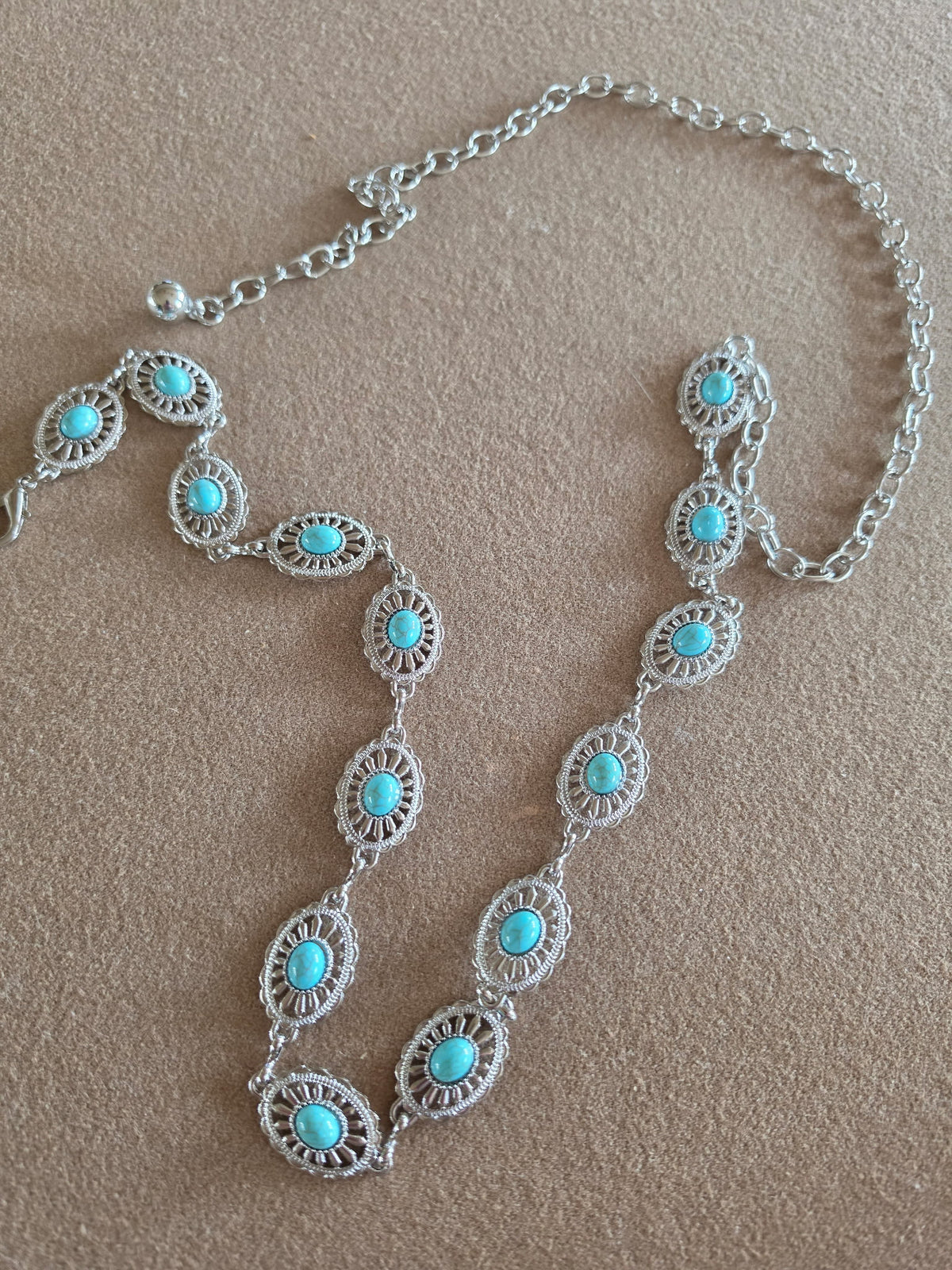 Turquoise Medallion Western Statement Belt
