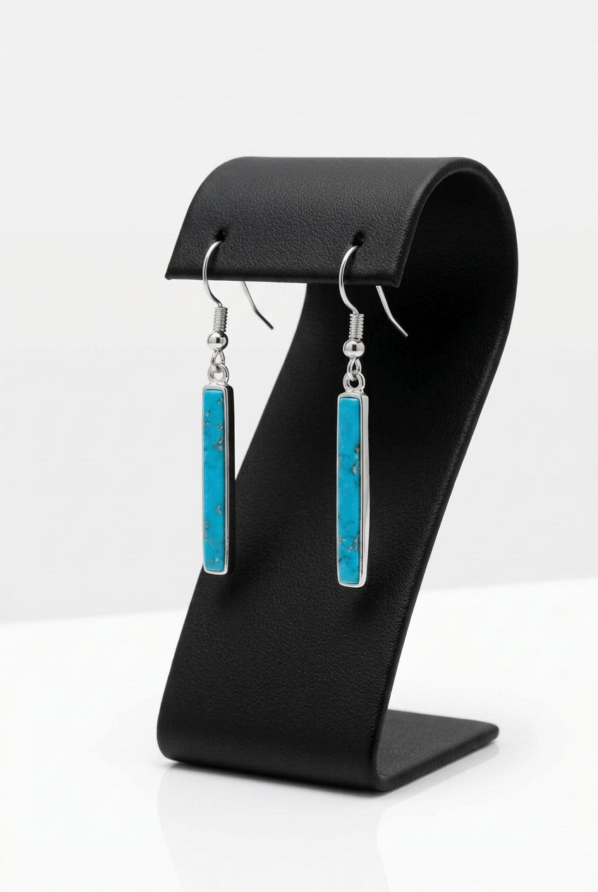 Turquoise Bar Dangle Earrings