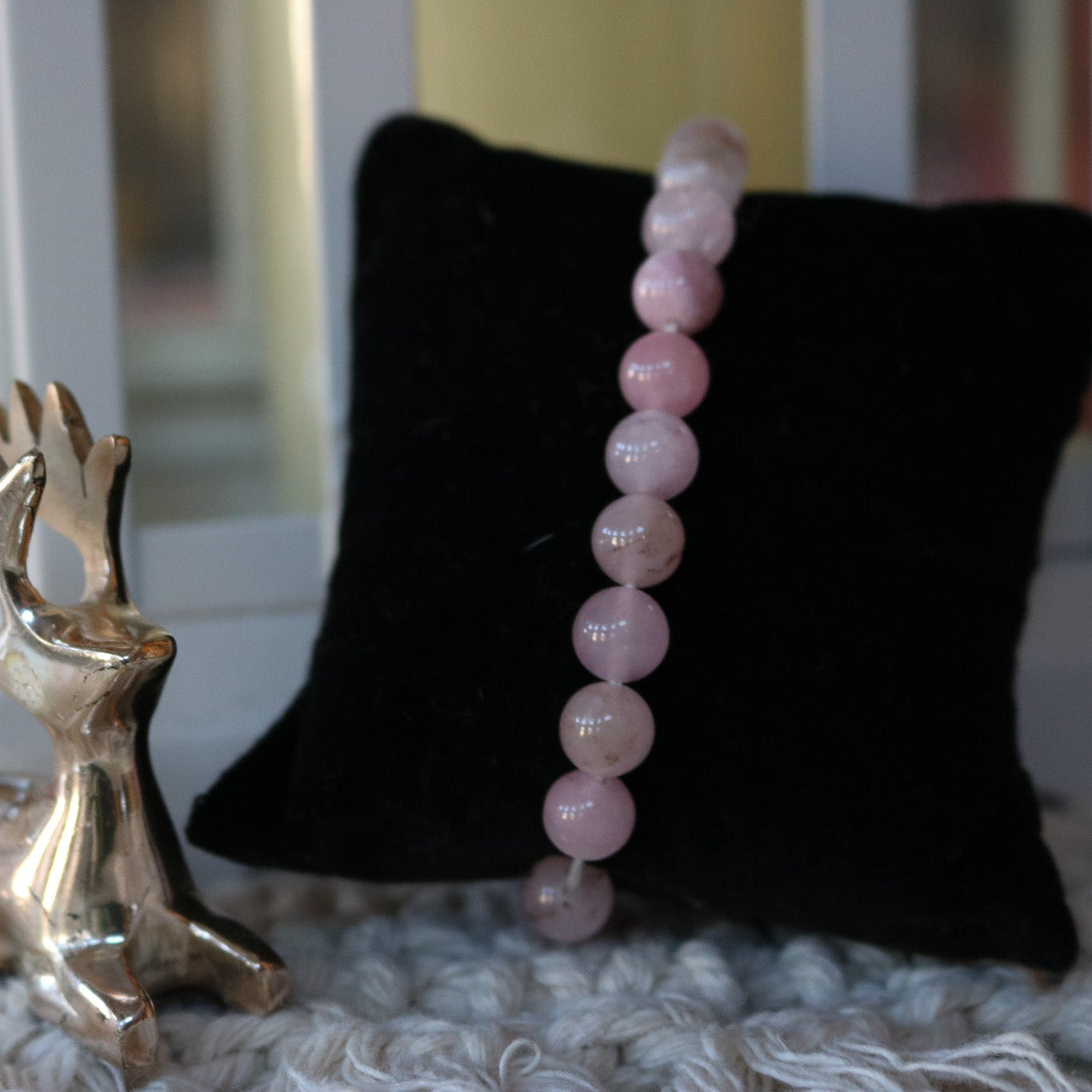 Rose Quartz Beaded Stretchy Bracelet