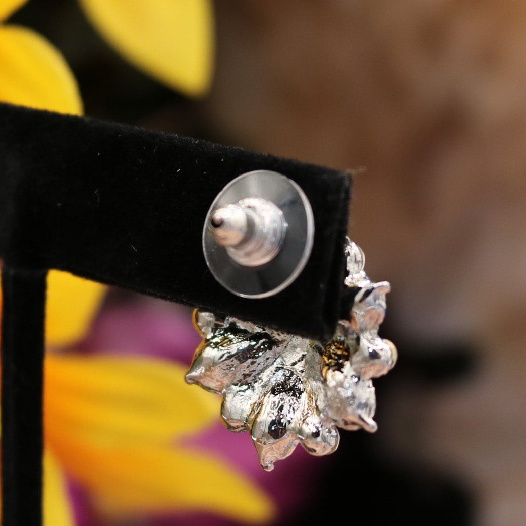 Rhinestone Flower Stud Earrings