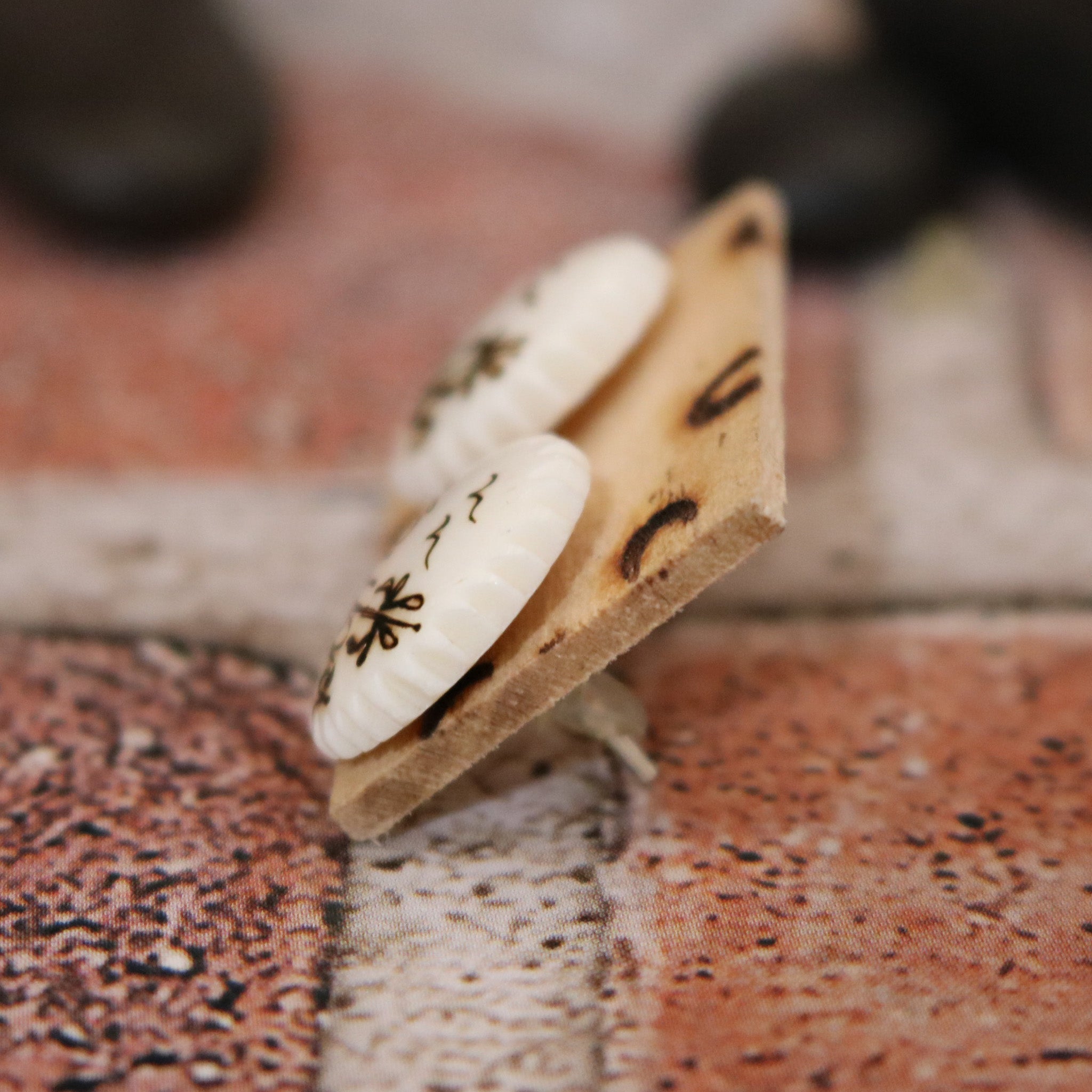 Vintage Stud Ivory "Cuba" Earrings