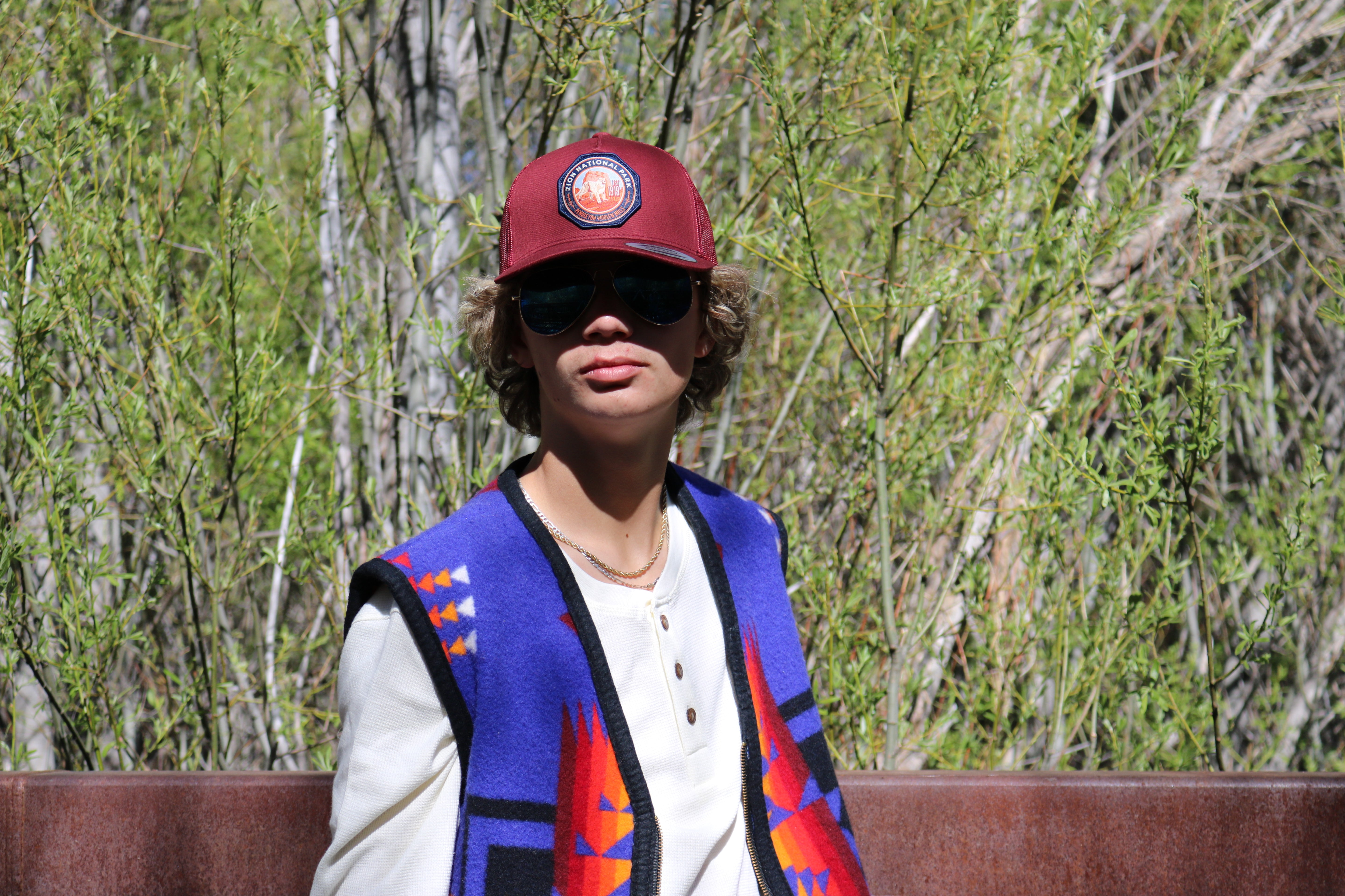 Handmade Pendleton Wool Vest Vintage Blanket Aztec Zip Up Western One of a Kind