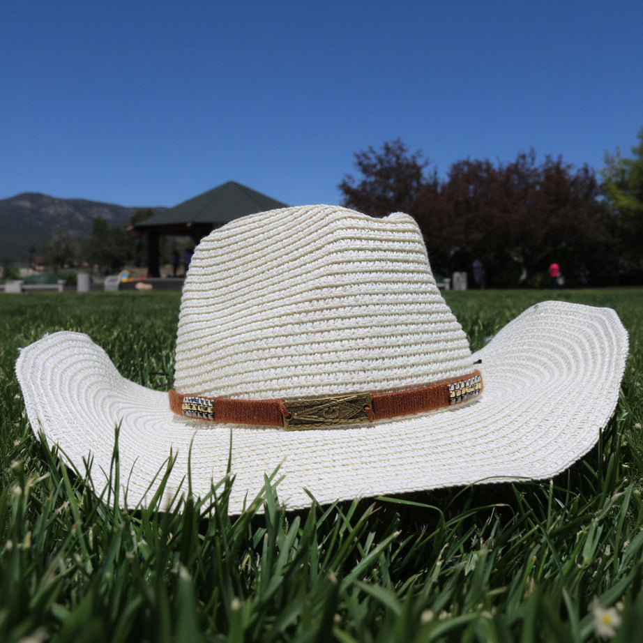 Western Woven 100% Recycled Paper Sun Hat With Strap