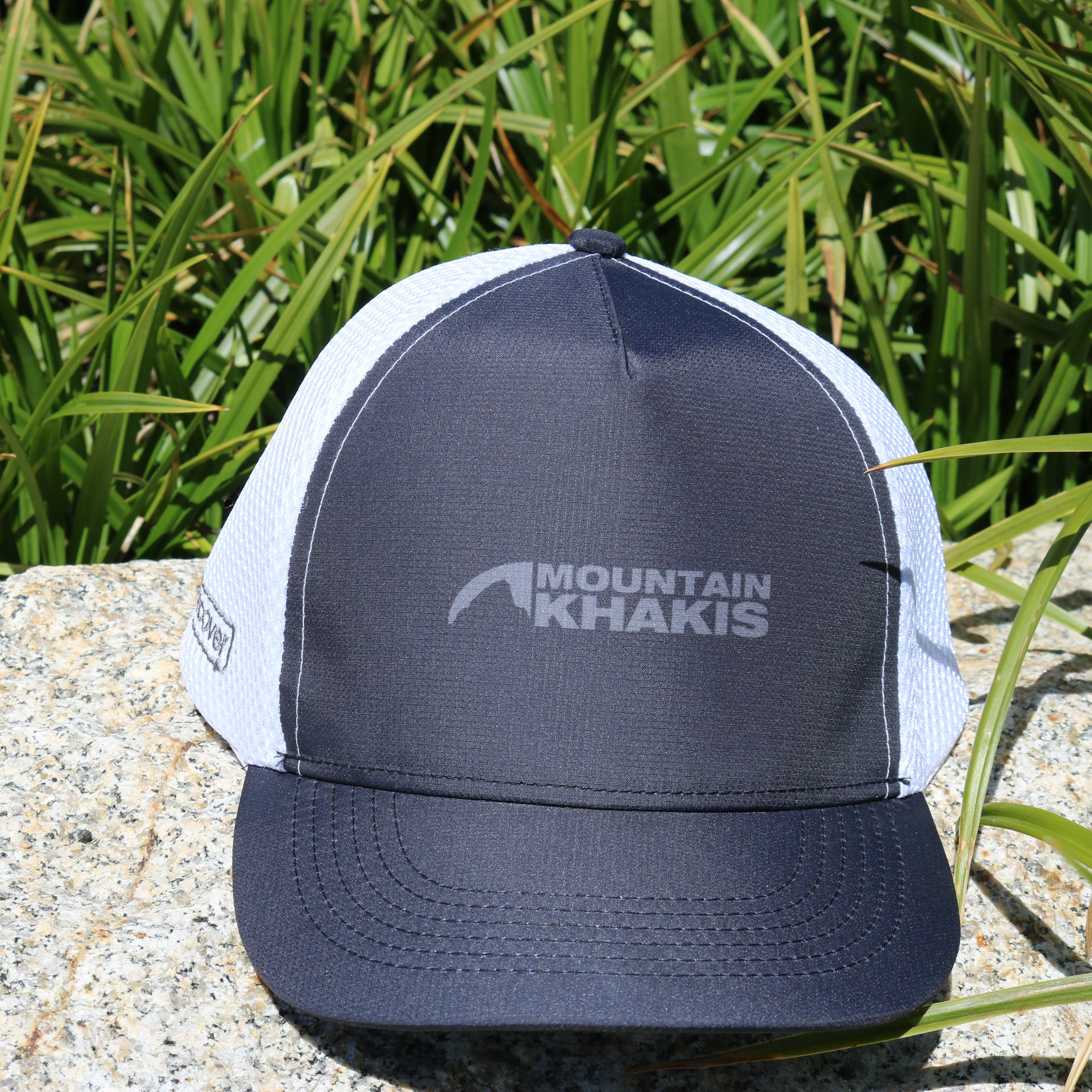 mountain khakis black trucker hat new adjustable snapback white mesh outdoor cap