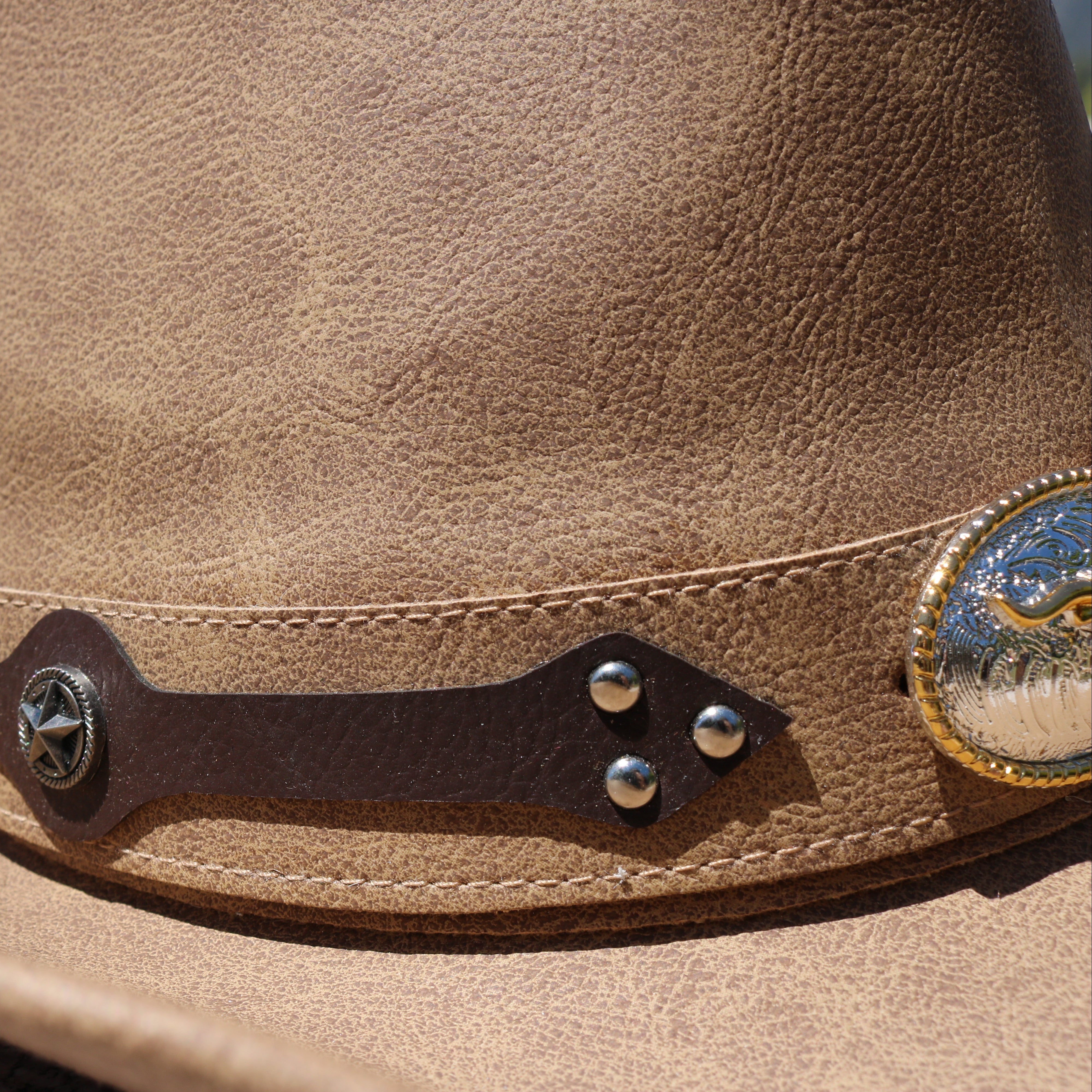 MUMUWU Leather Western Cowboy Hat