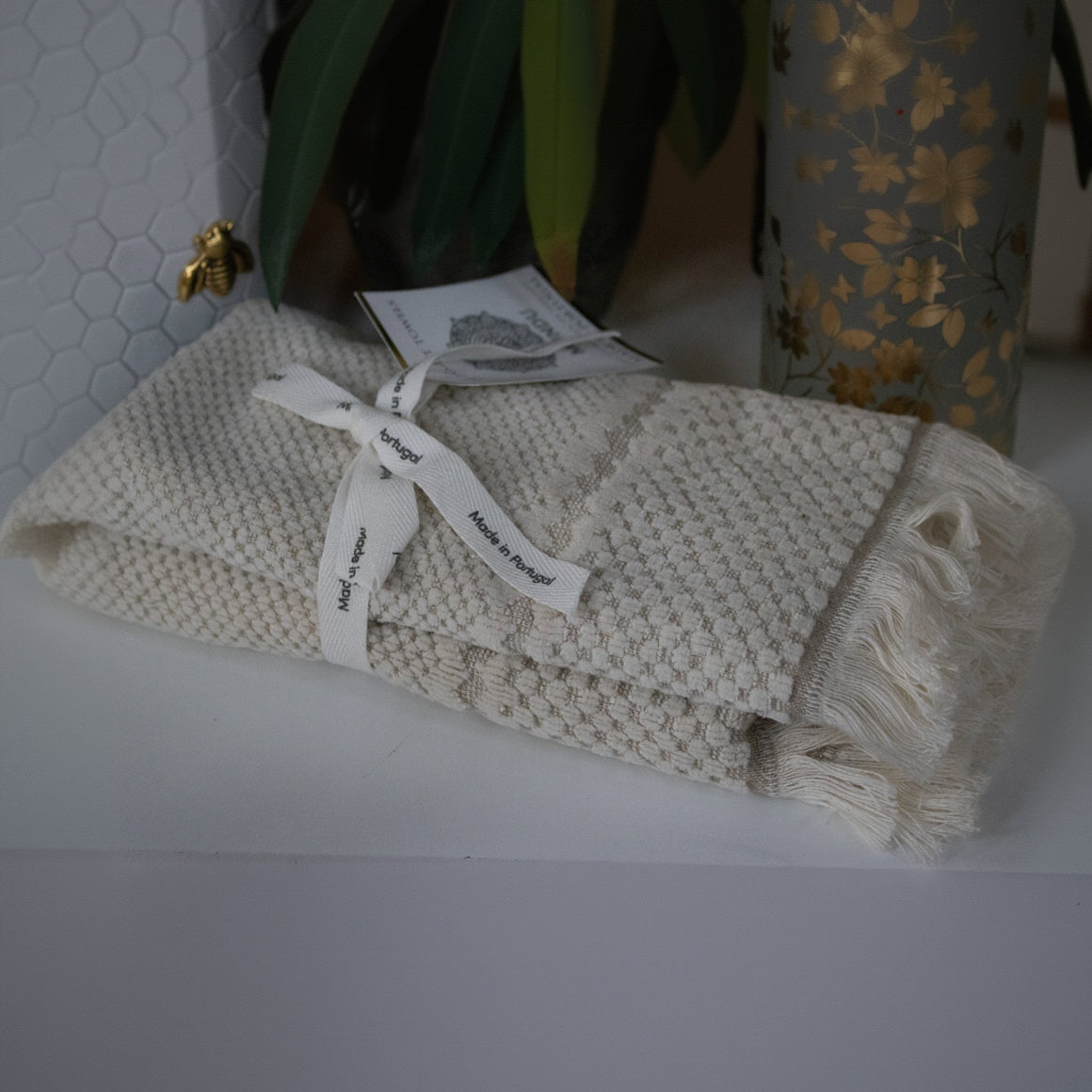 Mundu Set of 2 Beige Guest Towel