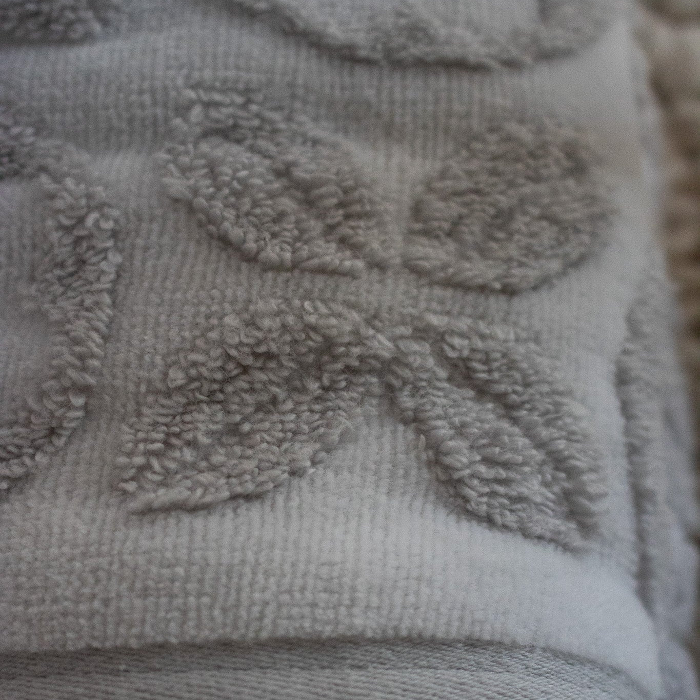 Caro Home Set of 2 Hand Towels White with Gray Flowers