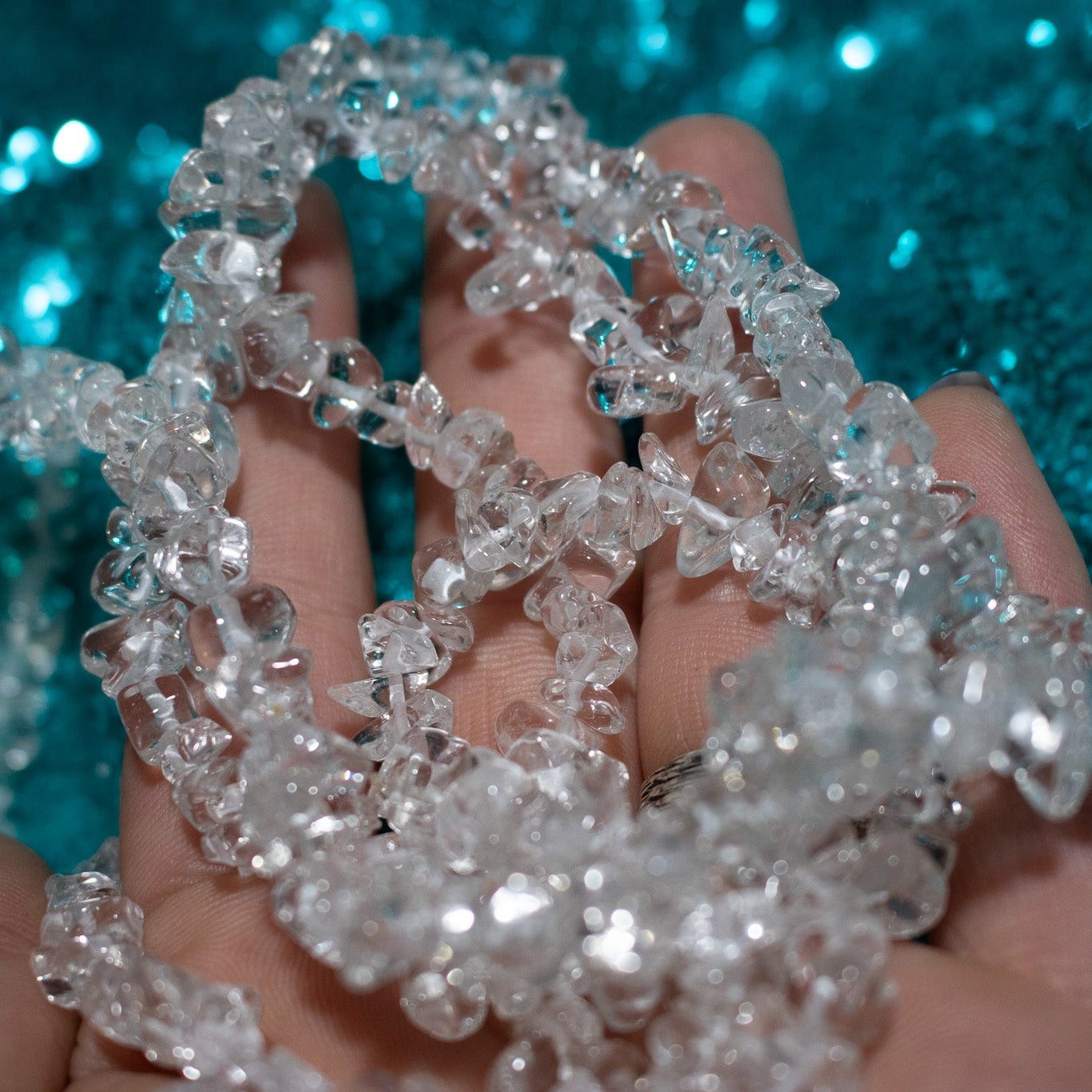 Clear Quartz Stone 17" Necklace