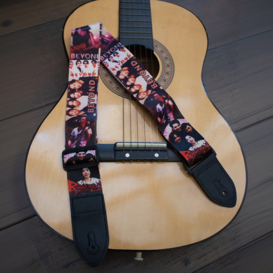 Guitar Strap for Acoustic Electric Guitar and Bass Multi-Colored Adjustable Guitar Belt PU Leather Ends