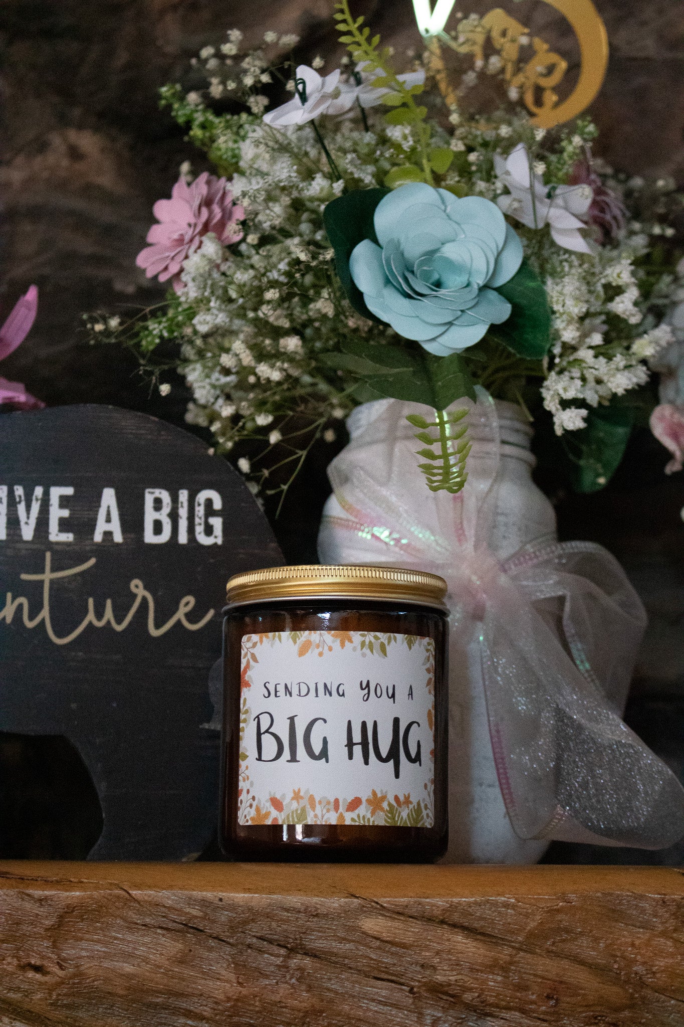Enjoy the Good Times "Sending You a Big Hug" Lavender Candle