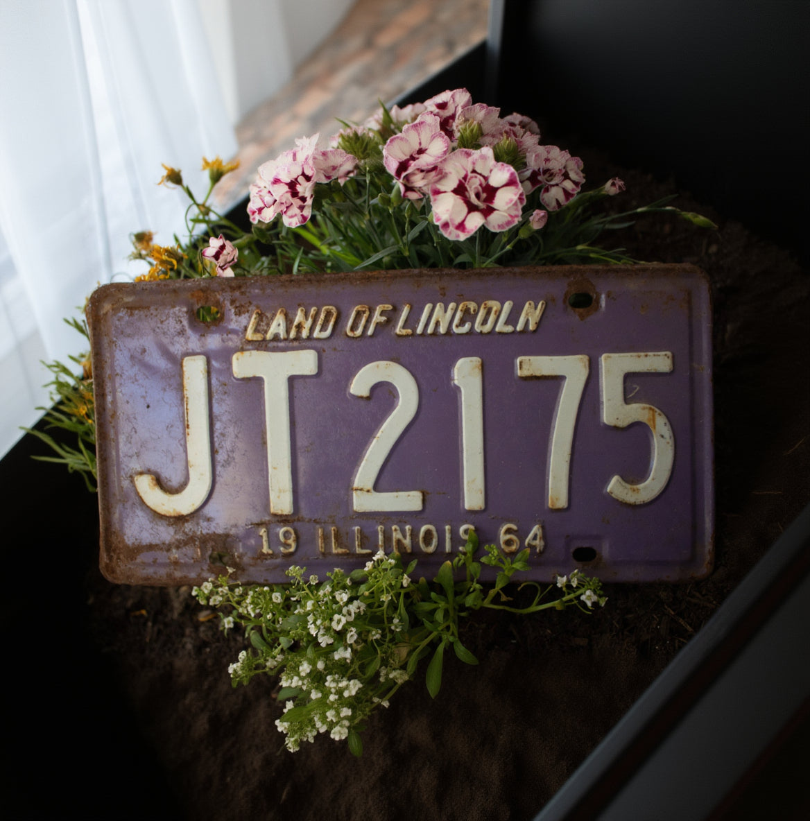 Vintage Land of Lincoln 1964 Illinois License Plate