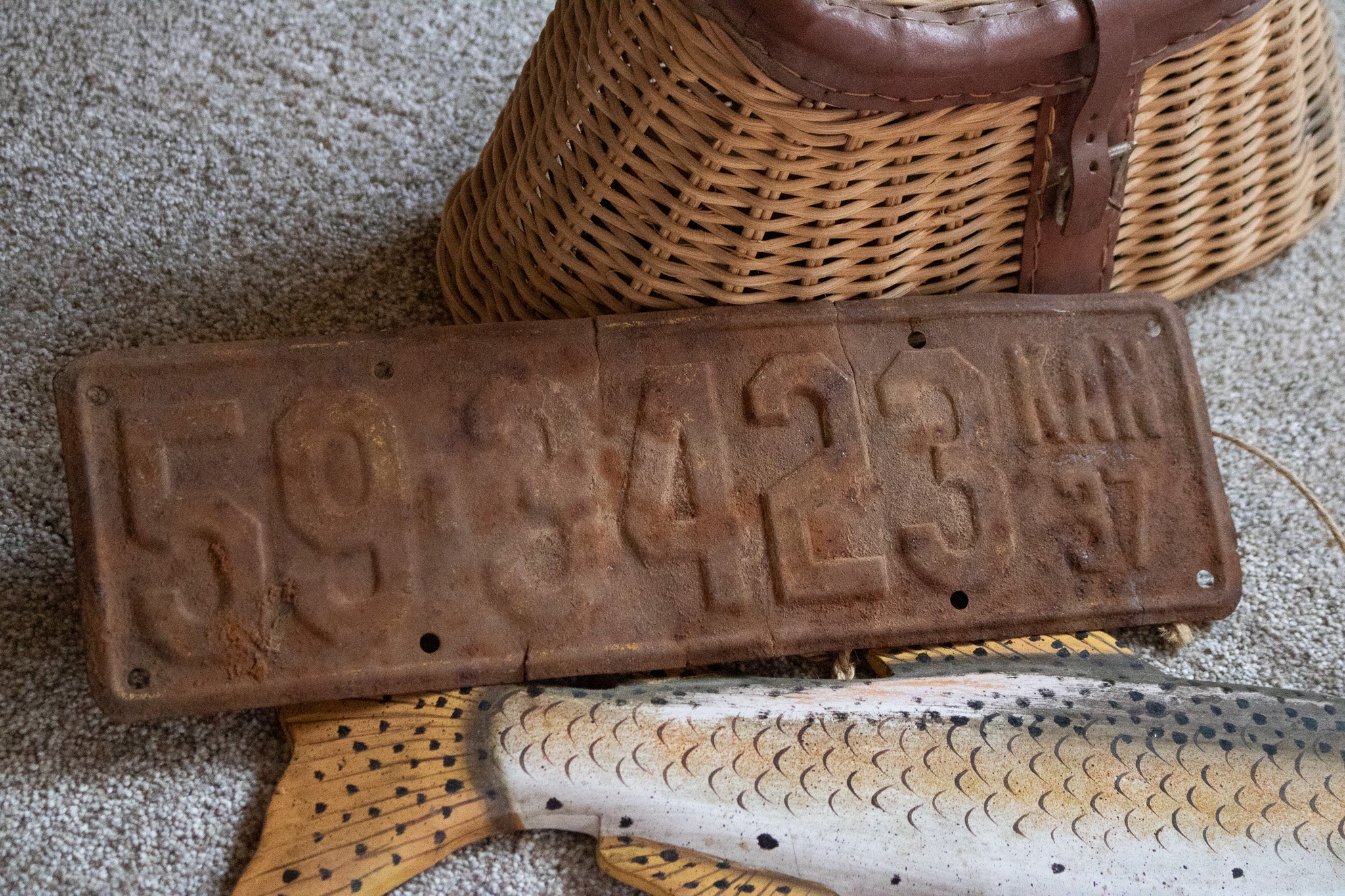 Vintage Rustic 1937 Collectible License Plates