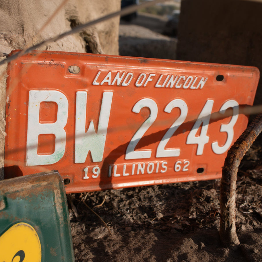 Land of Lincoln 1967 Illinois License Plate