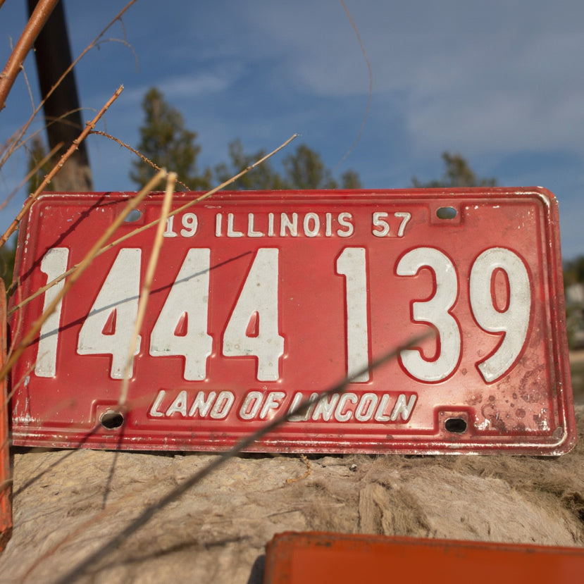 1957 Illinois Land of Lincoln License Plate