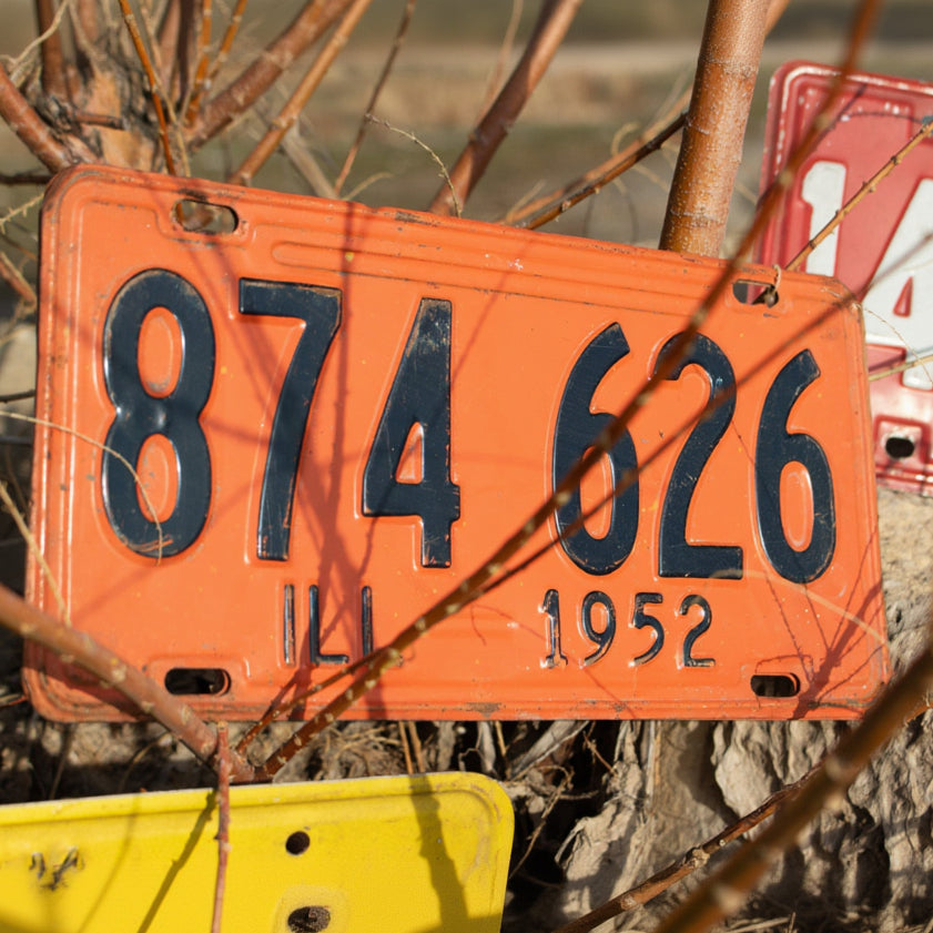 Vintage Illinois 1952 License Plate