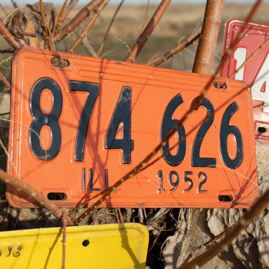 Vintage Illinois 1952 License Plate