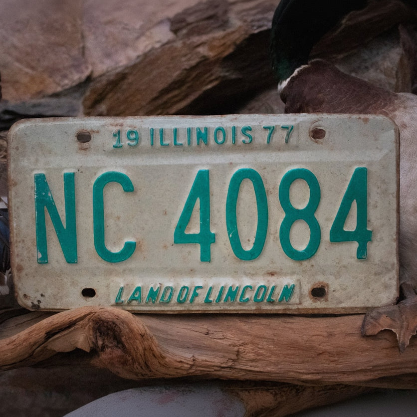 1977 Illinois Land of Lincoln License Plate