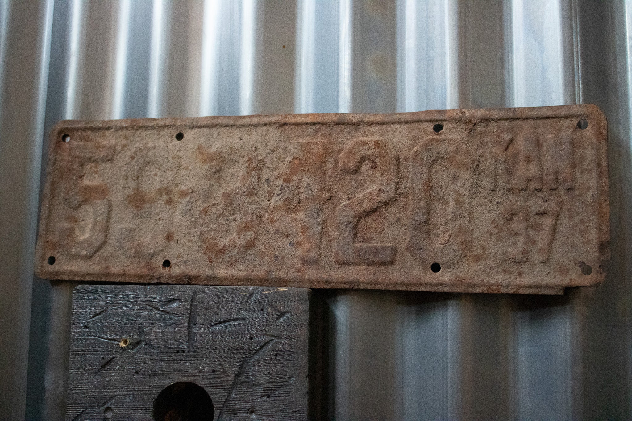 Vintage Rustic 1937 Collectible License Plates