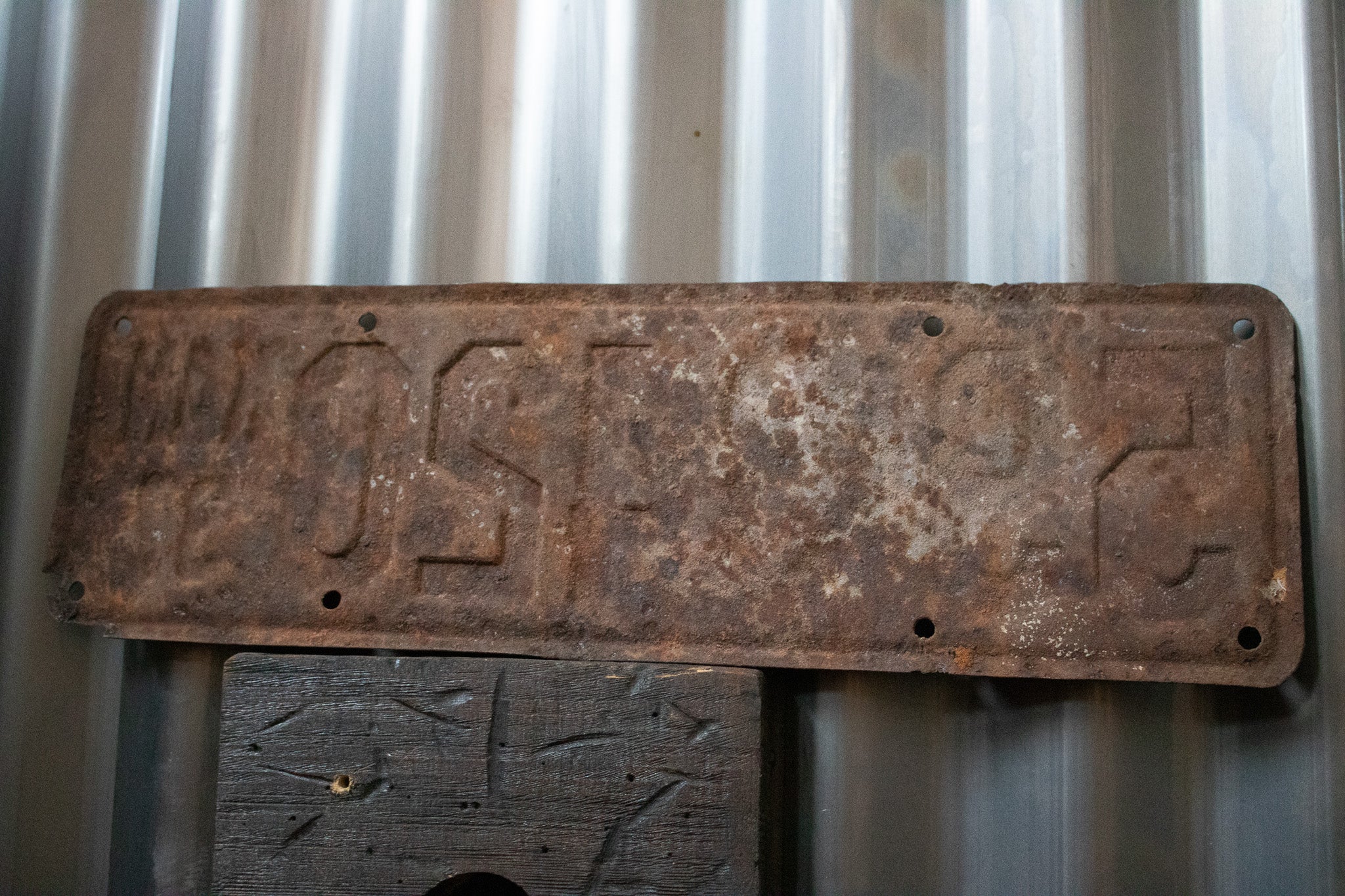 Vintage Rustic 1937 Collectible License Plates