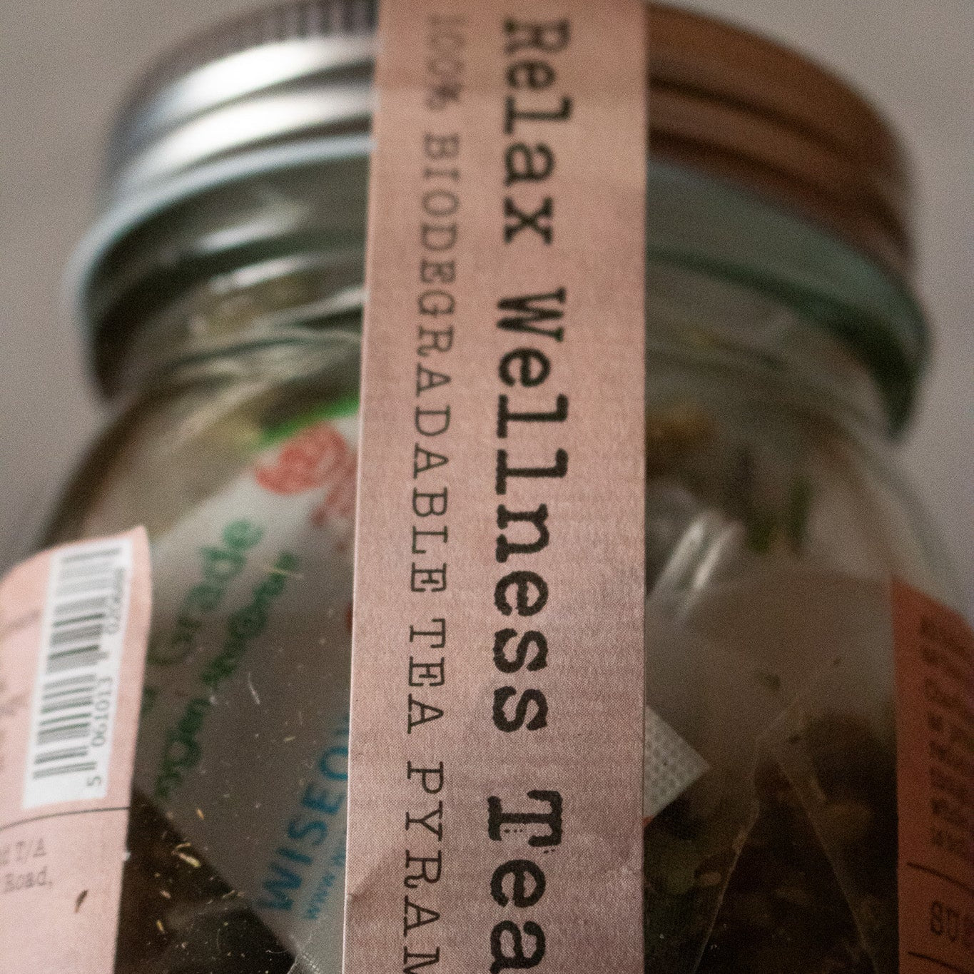 Charbrew Relax Wellness Tea Jar with 16 Bio Tea Pyramids
