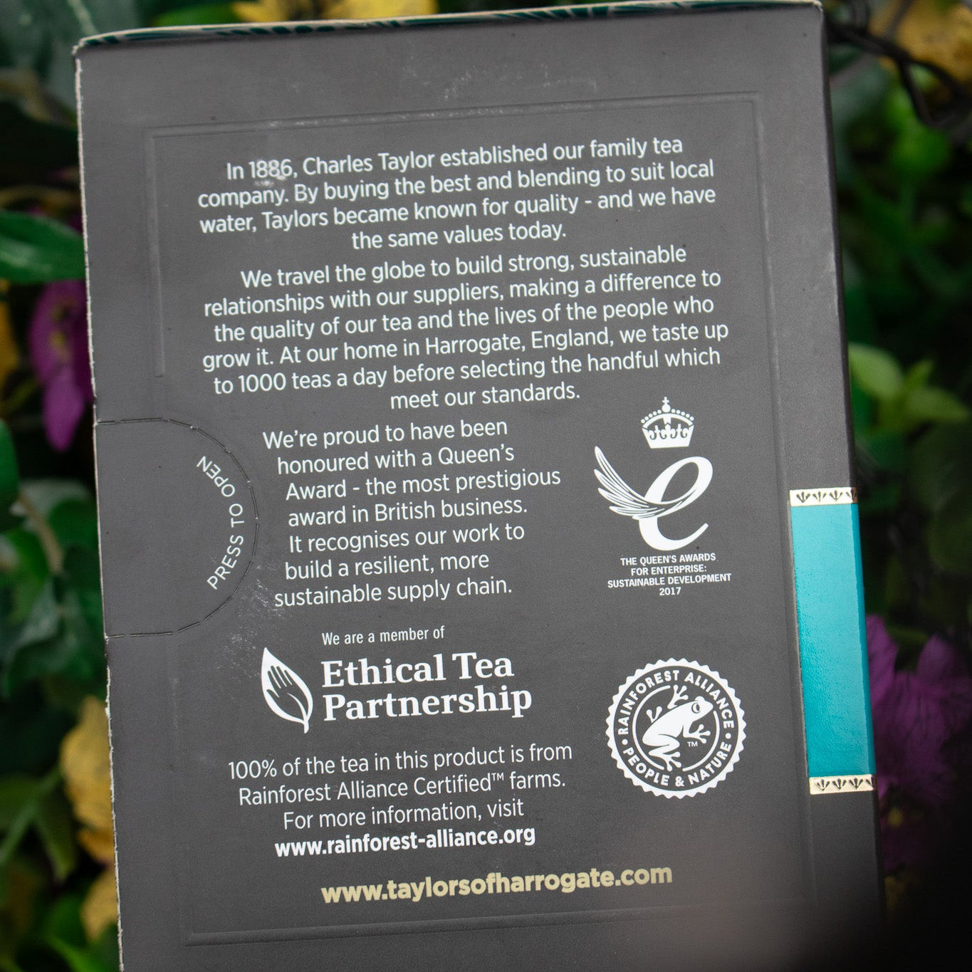 Taylors of Harrogate Black Tea 20 Individually Tagged and Wrapped Bags