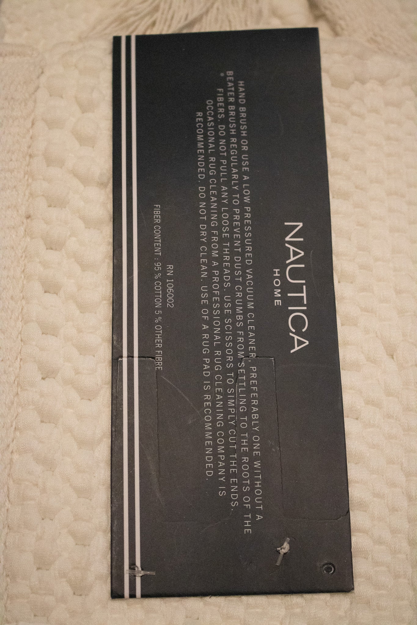 Nautica Home Handwoven White Area Rug